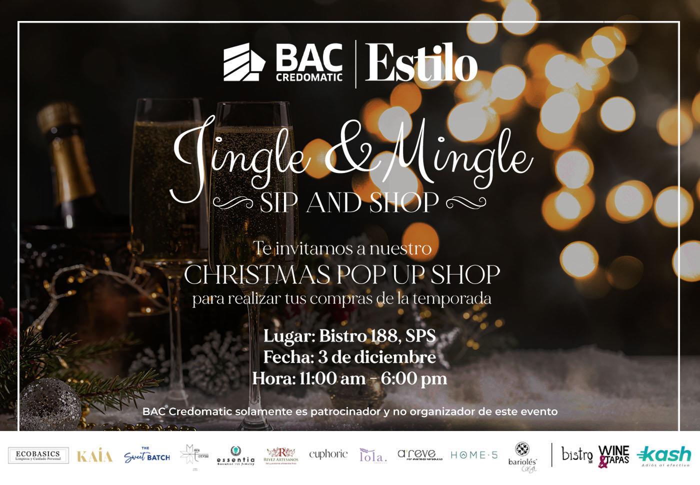 Estilo y BAC Credomatic te invitan a Jingle and Mingle Sip &amp; Shop