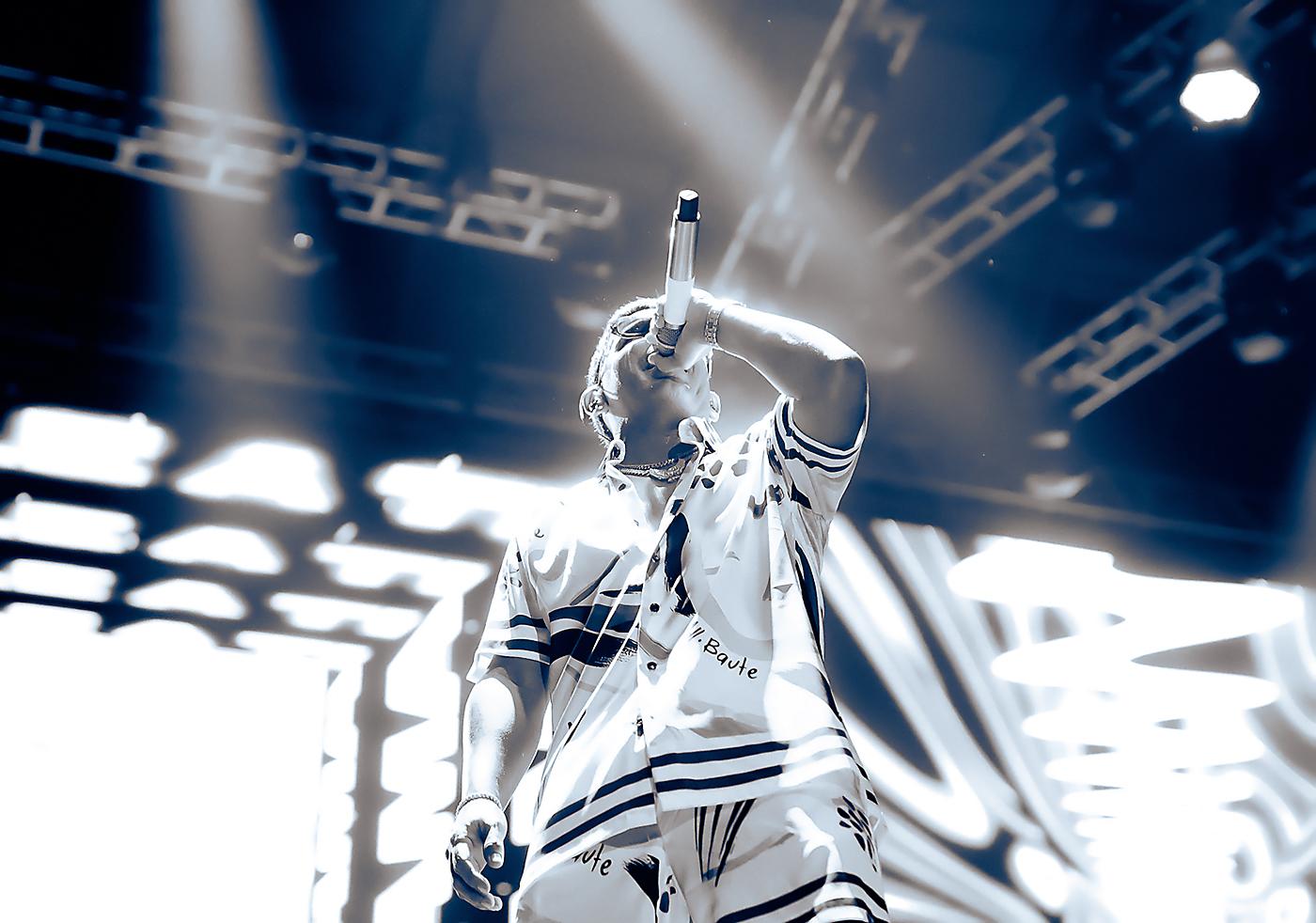 El cantante Tito el Bambino, durante su show.