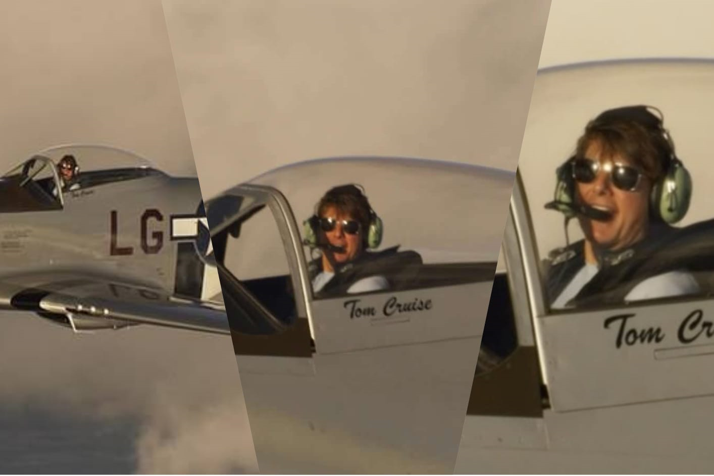 Tom CruiseEl actor de 60 años mandó un video al volante de su avión Top Gun Warbird; en el video se puede escuchar a Cruise diciendo: “Piloto a piloto, Su Majestad, puede ser mi compañero de ala en cualquier momento”.