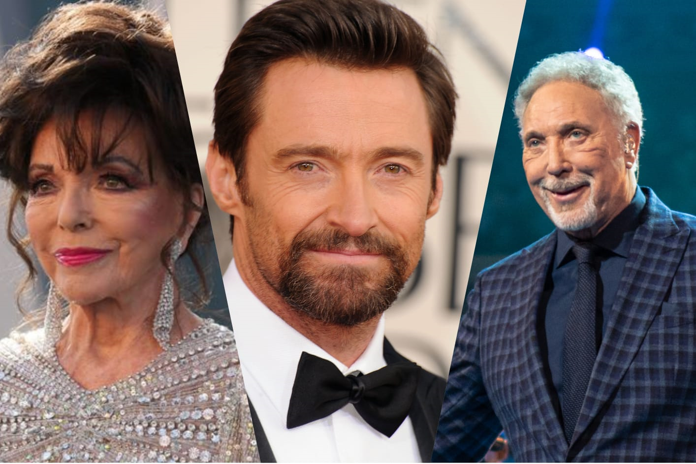 Joan Collins, Hugh Jackman y Sir Tom JonesLos actores mandaron sus felicitaciones a través de un video visible a las 20 mil personas que estaban presentes.