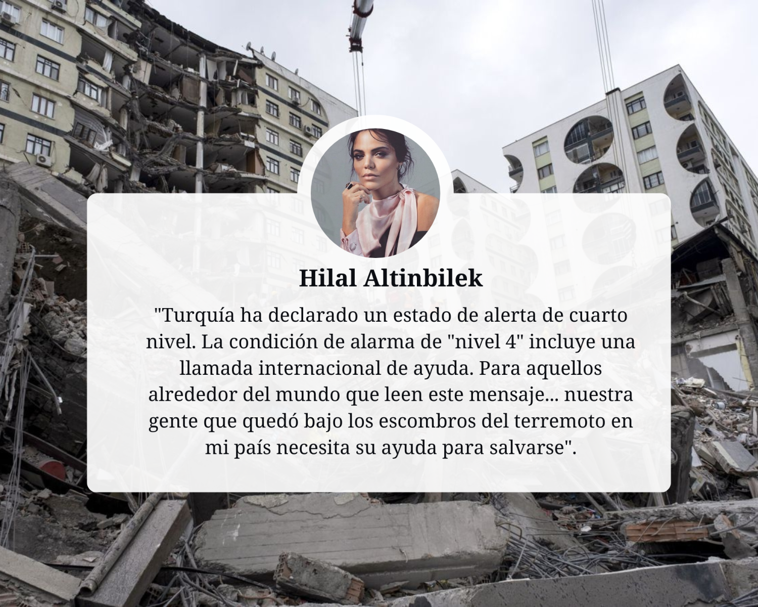 Actores turcos reaccionan a terremoto de Turquía