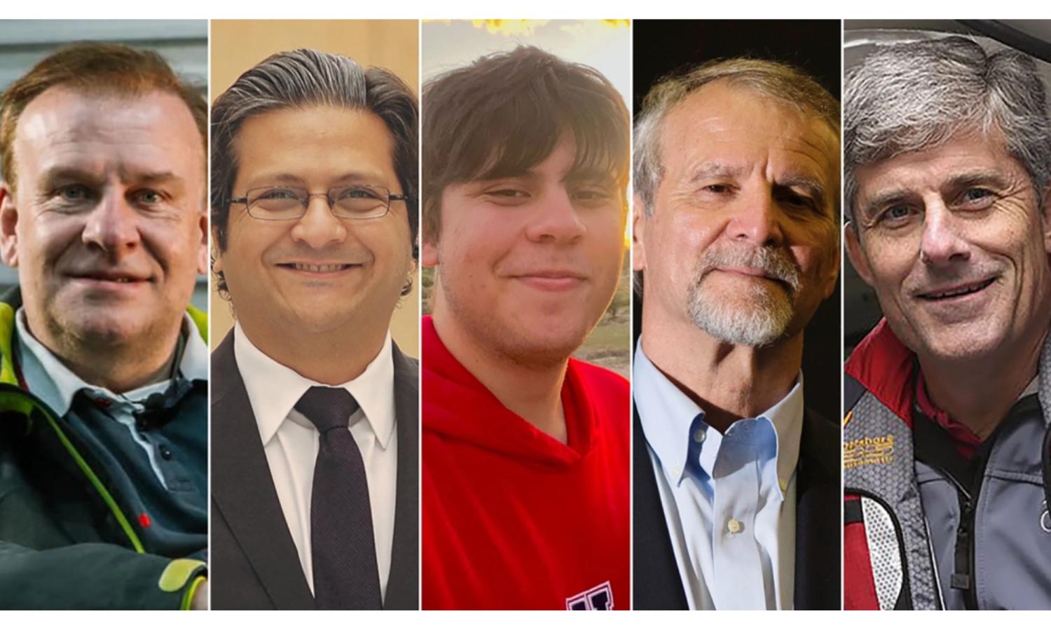 Entre las cinco personas a bordo se encuentra Stockton Rush, el CEO de la empresa que organizó la expedición; Hamish Harding, un aventurero británico que vive en los Emiratos Unidos y es dueño de una compañía llamada Action Aviation; Paul-Henri Nargeolet, un buzo francés con décadas de experiencia explorando el Titanic; finalmente, Sulaiman Dawood y su padre Shahzada, un destacado empresario paquistaní dueño de Dawood Hercules Corporation, una de las corporaciones más grandes del país. 