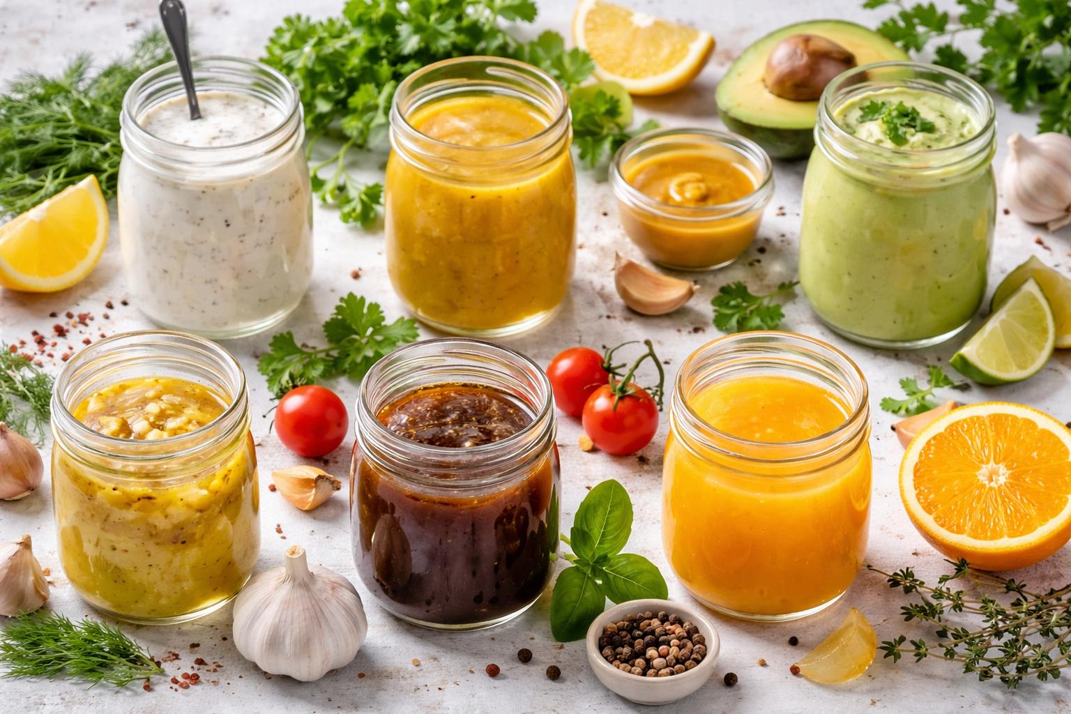 Dale vida a tus ensaladas con estos siete aderezos fáciles, frescos y llenos de sabor. Desde opciones cremosas hasta combinaciones cítricas y ligeras, cada uno aporta un toque especial que convierte lo simple en delicioso. Perfectos para variar tus comidas sin complicarte en la cocina