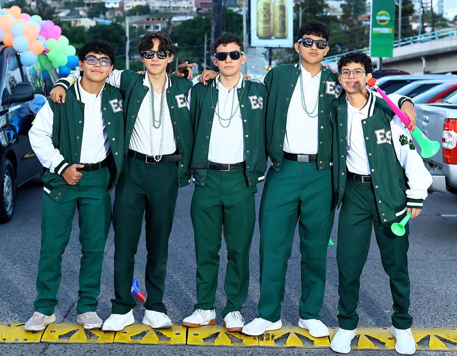 Fabio Zelaya, Julio Robles, Joshua Núñez, Luis Aguilar y Adrián Massú
