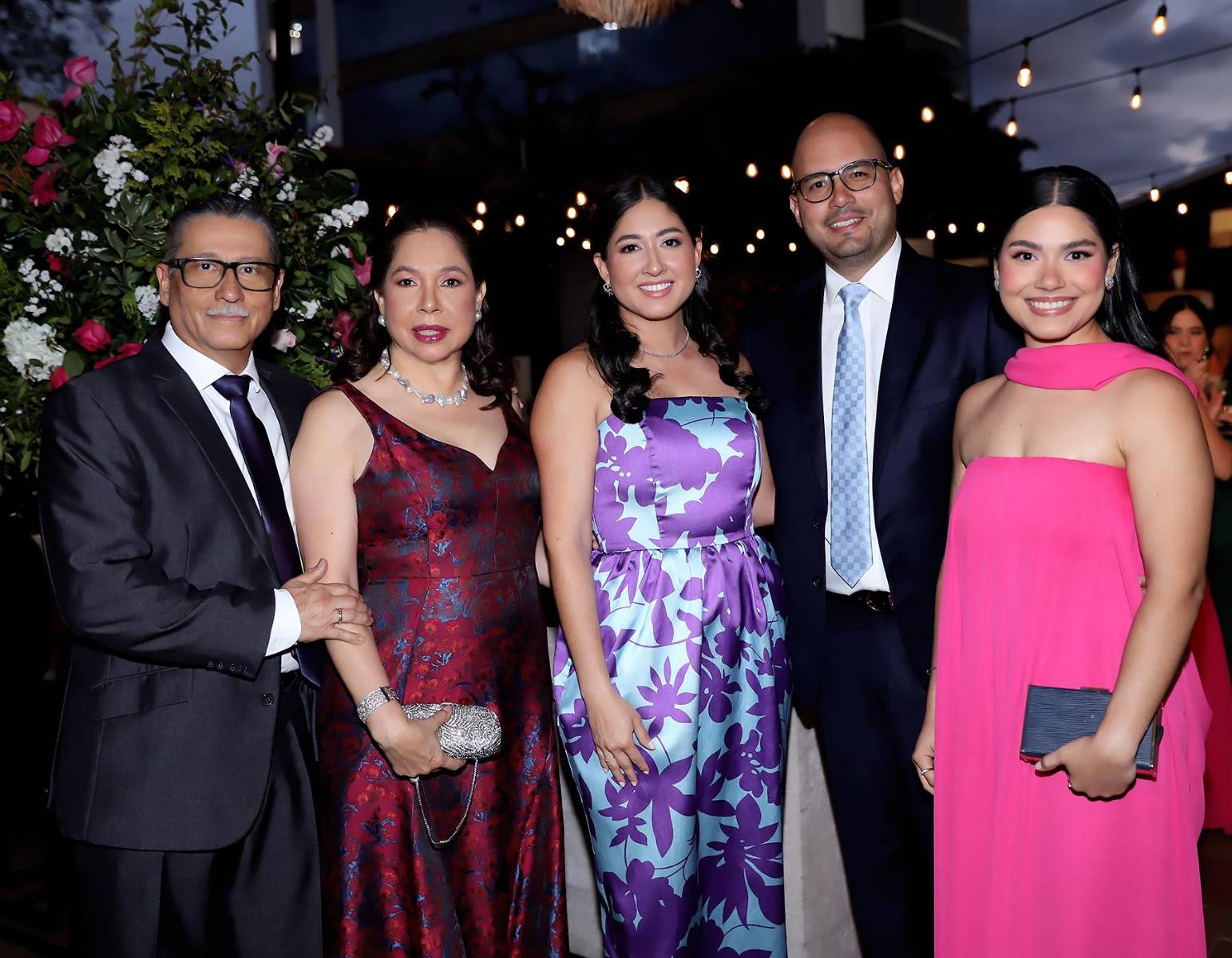 José Raúl , Lorena , María Gabriela, José Raúl y Mariana Durón