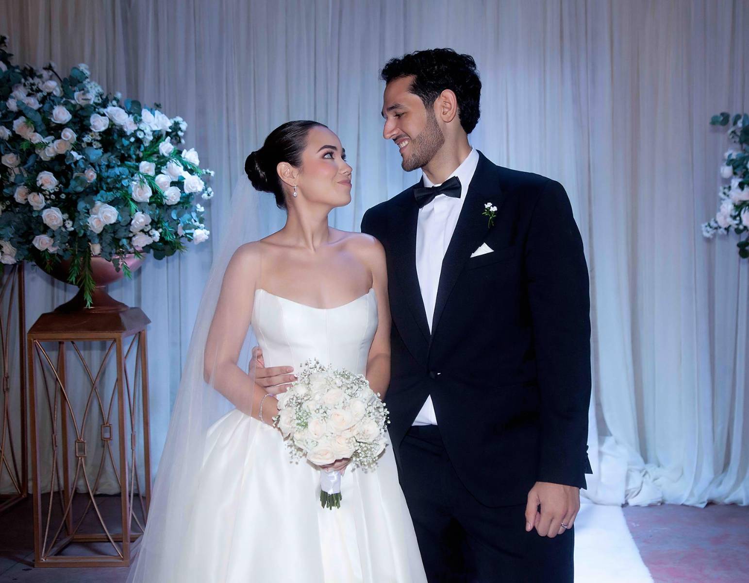 Los recién casados Gustavo Adolfo Zavala y Juliana Fernández