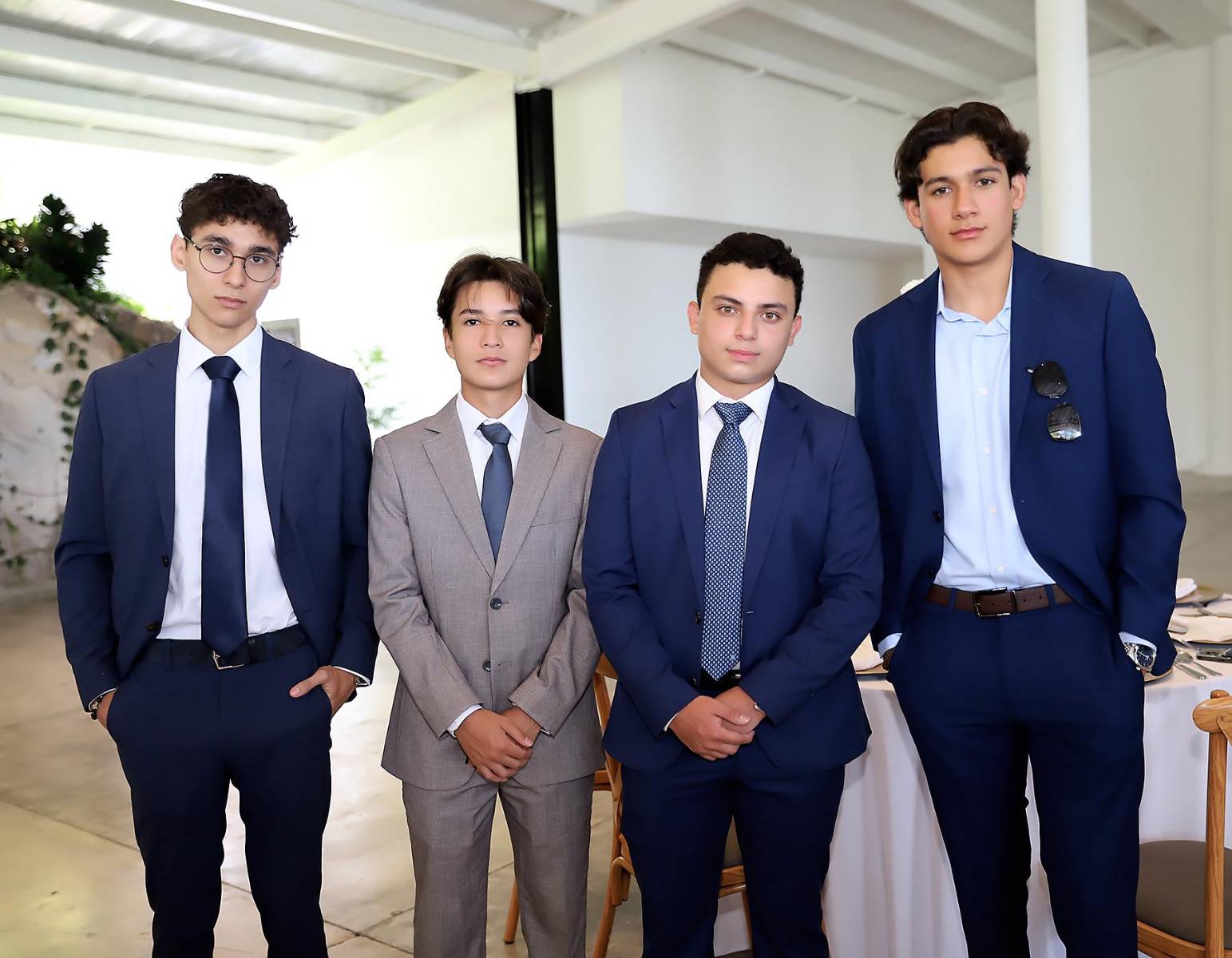 Mario Pineda, Leonardo Flores, Mario López y Camilo Bussi