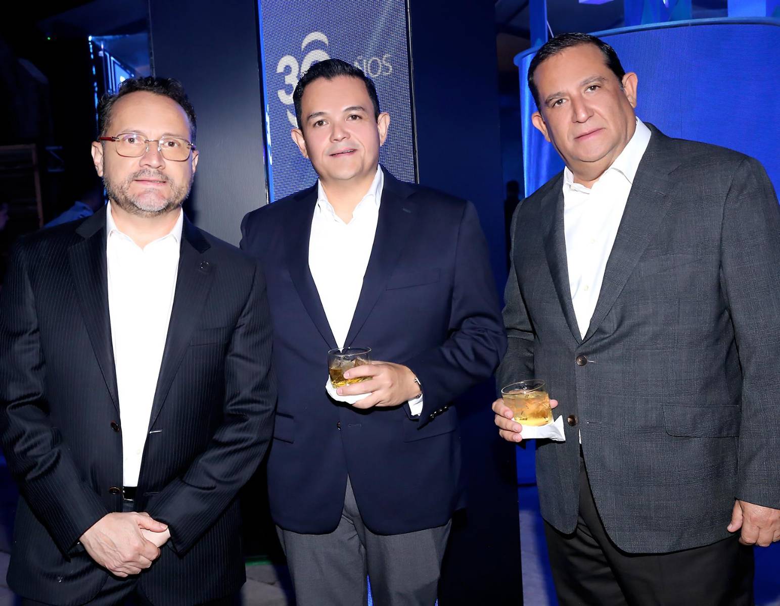 Walter Mejía, Dedei Elvir y Agustín Torres. 