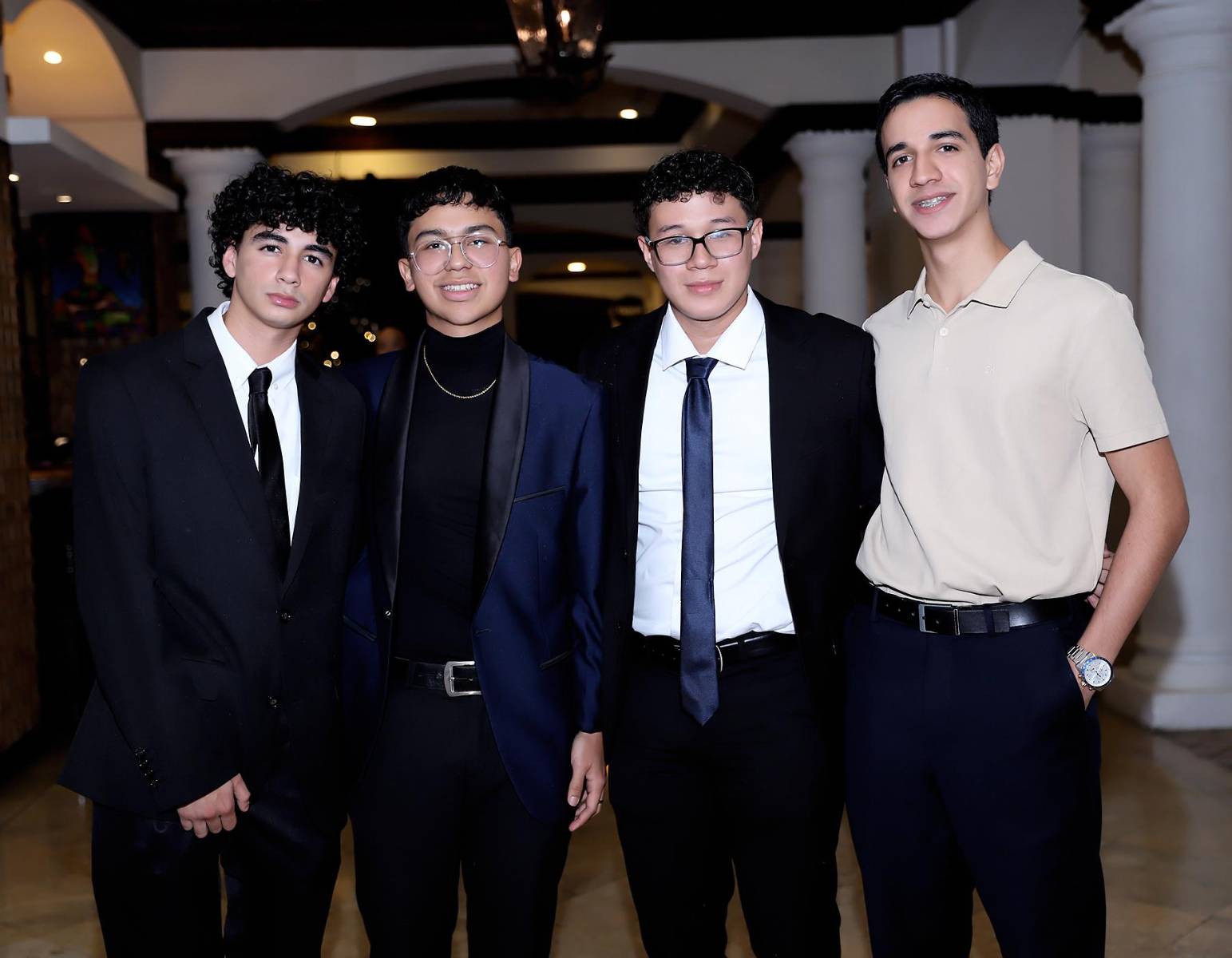 Daniel Midence, Brandon Corea, Joshua Medina y Christian Espinal.