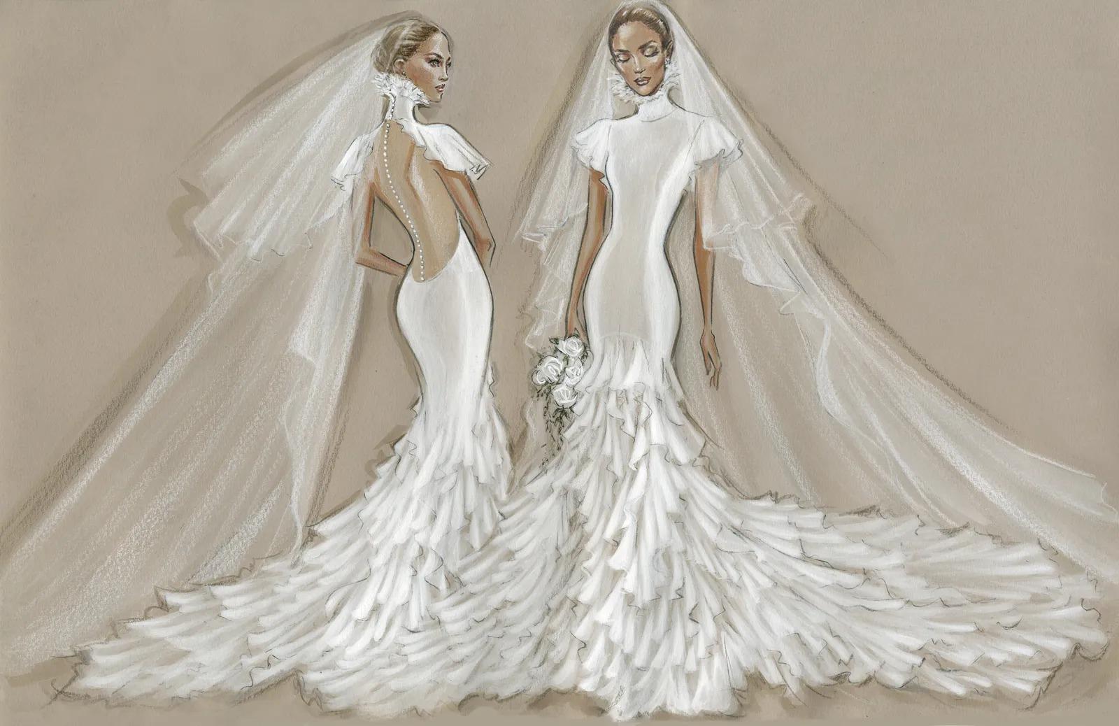 Ralph Lauren se encargó de diseñar los tres vestidos.