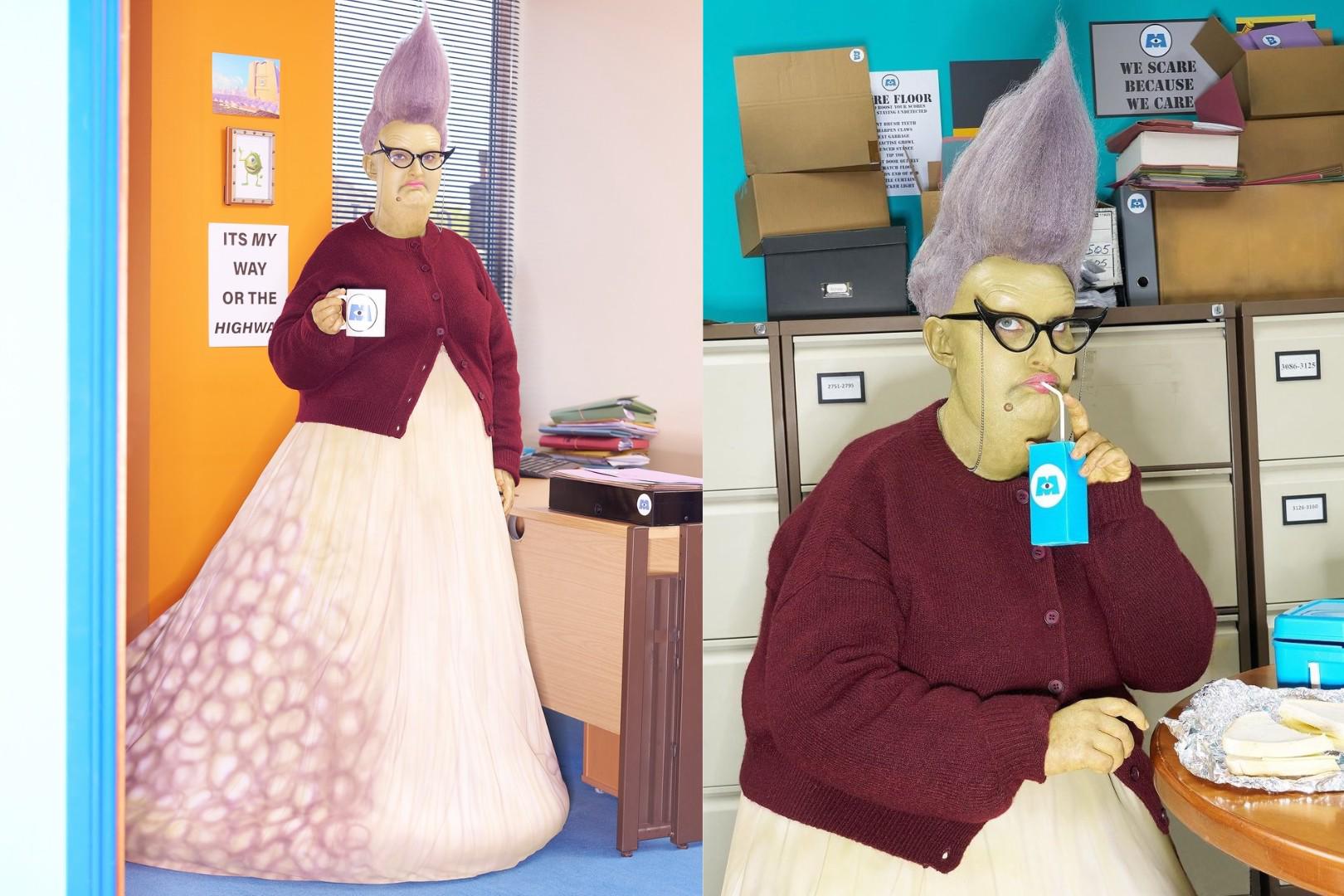 Amelia Dimoldenberg: Vistió un disfraz muy detallado de Roz de Monsters Inc. 