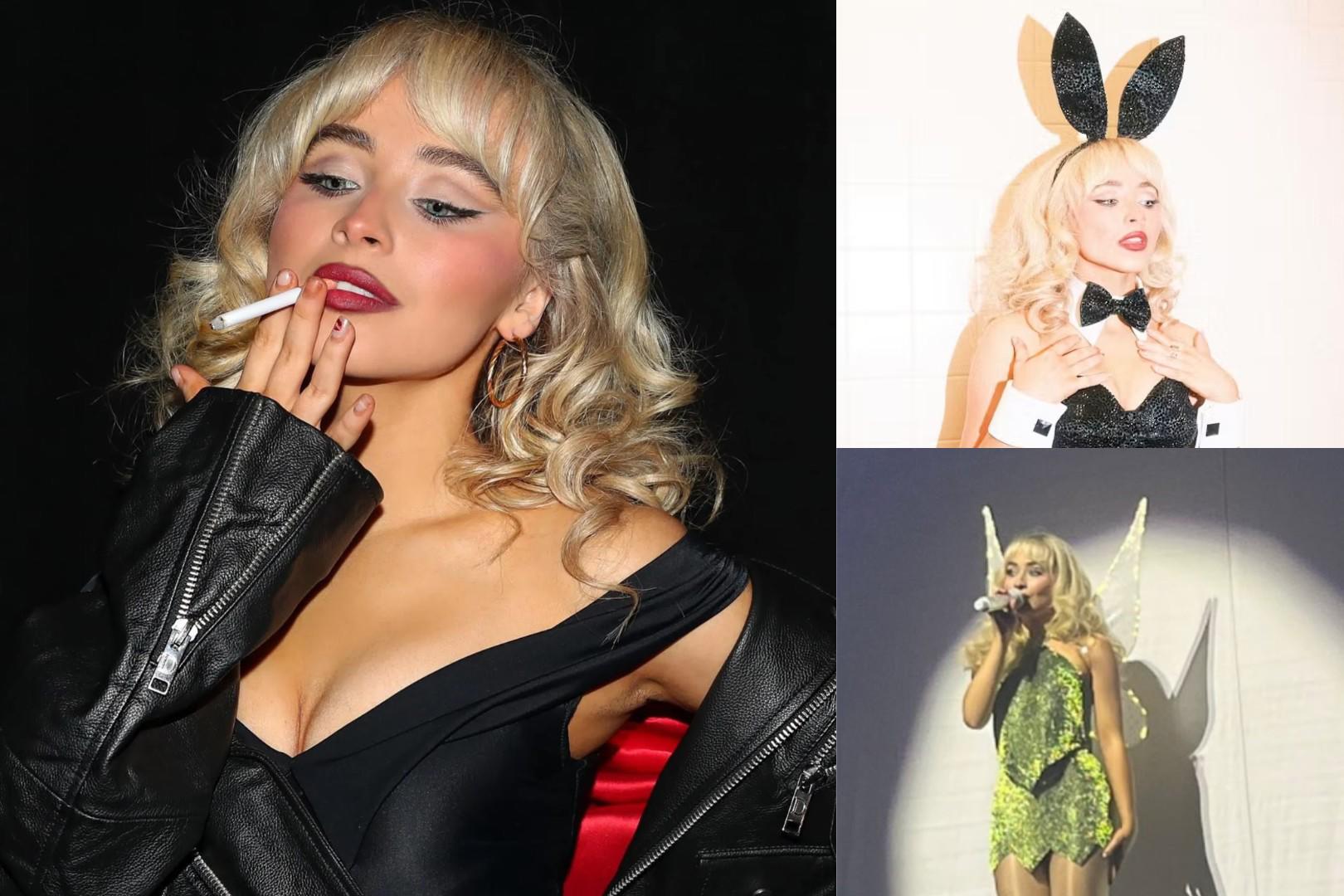 Sabrina: deslumbró a sus fans con tres disfraces diferentes en su concierto: Sandy de Grease, Tinkerbell y Conejita de Playboy.