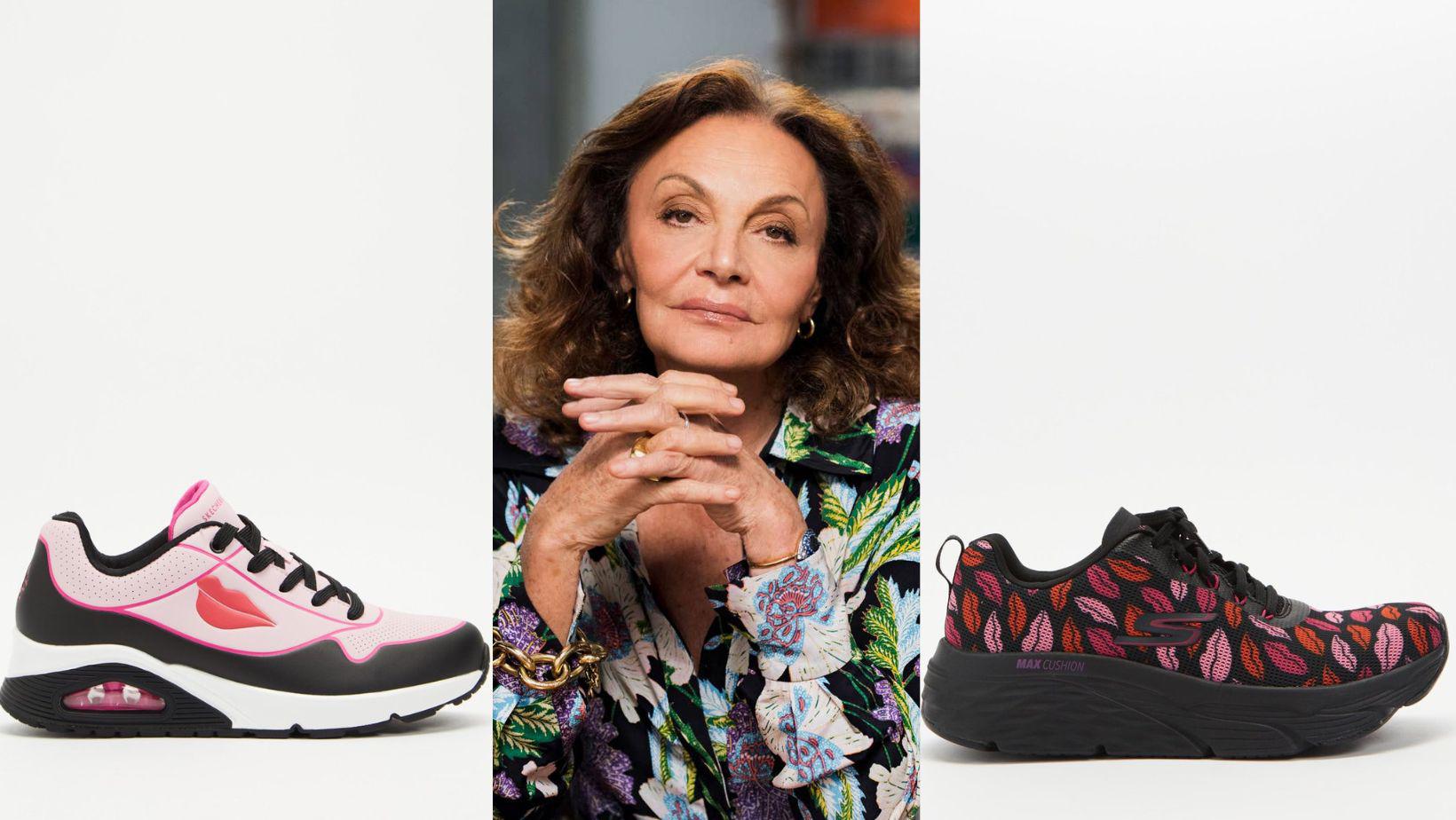 Los prints de Diane von Furstenberg en las zapatillas de Skechers