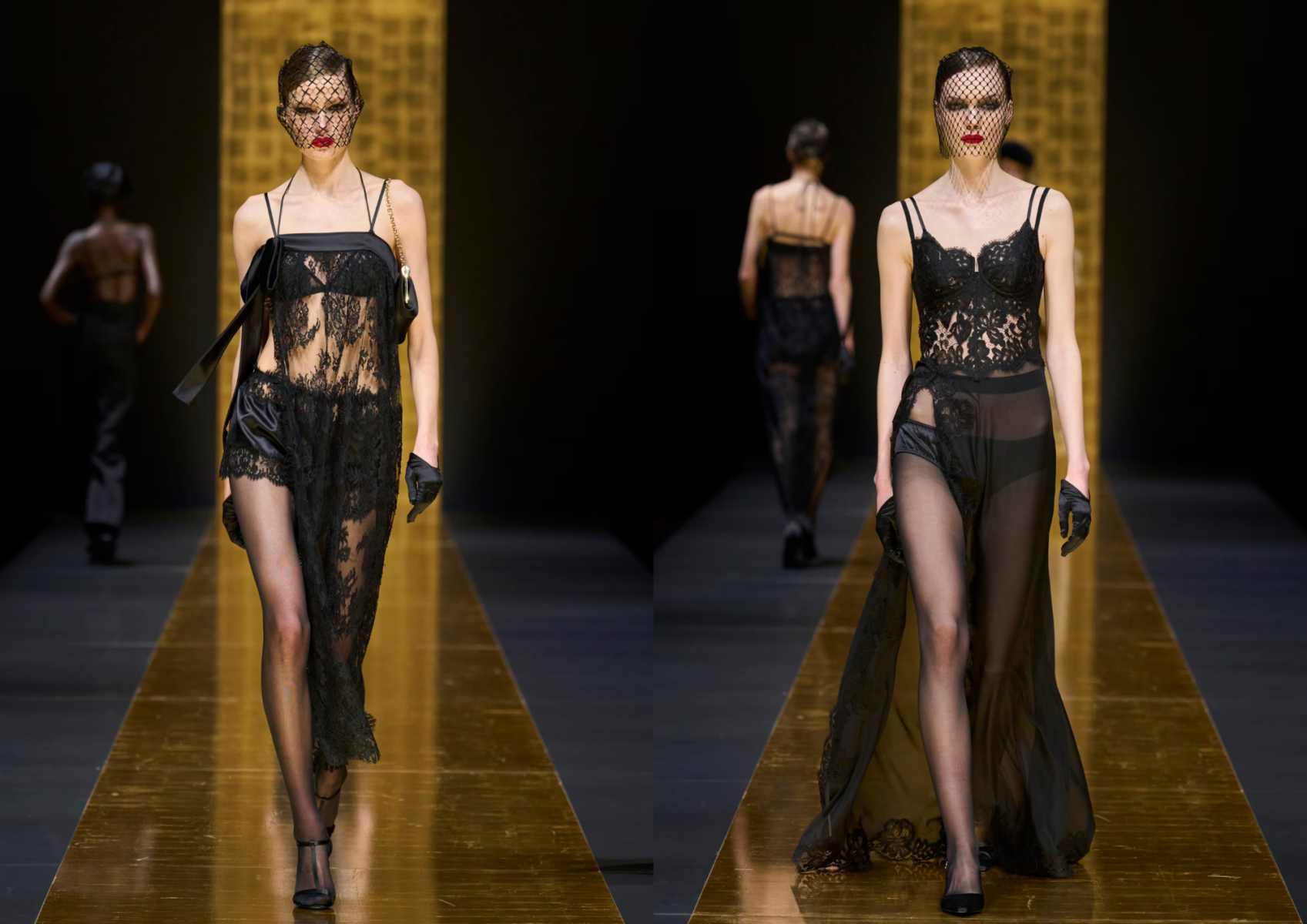 Vestidos con encajes. 