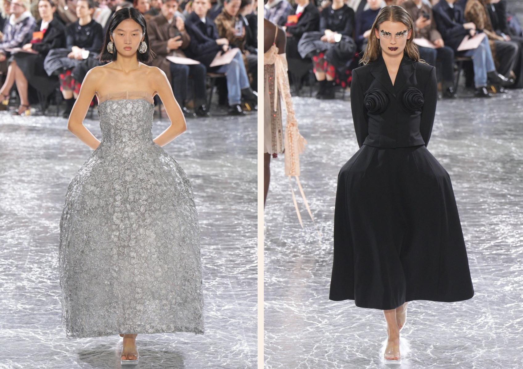 Vestidos con faldas grandes.