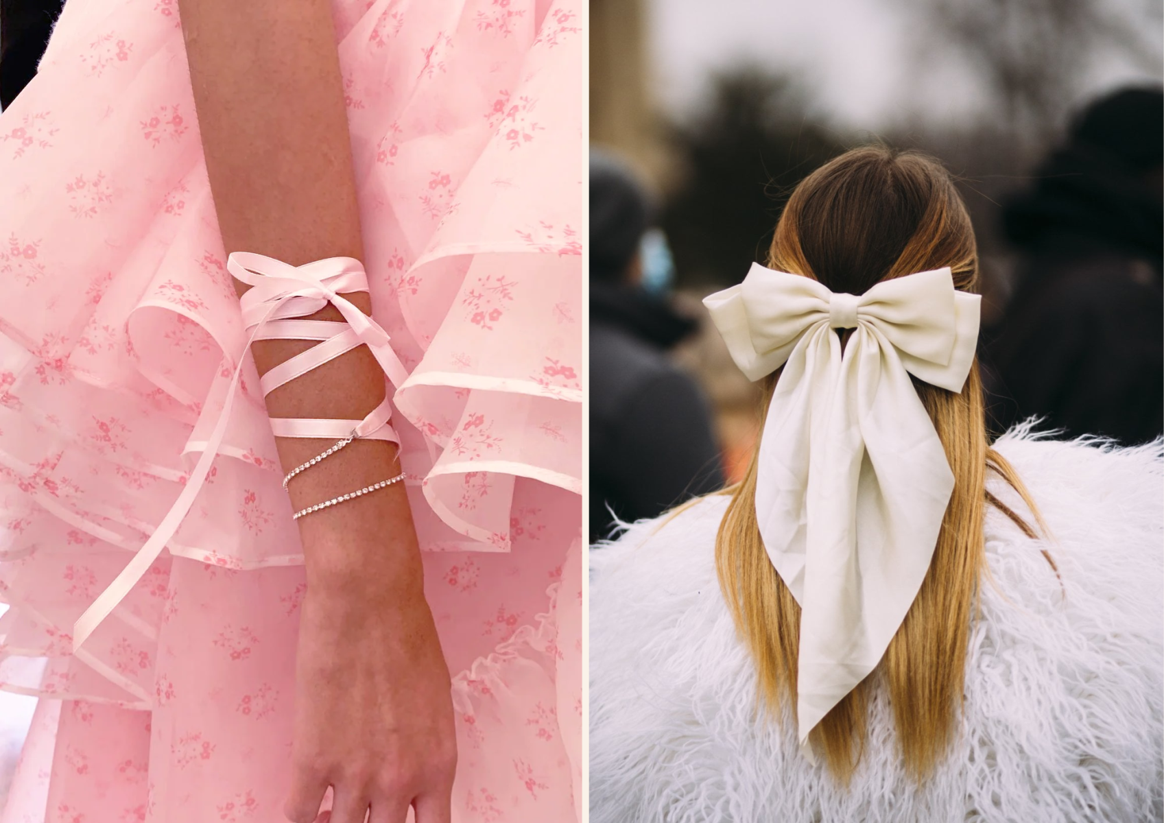 <b>Moños</b>Son el elemento principal de esta tendencia. Puedes utilizarlos como accesorios en tu ropa o principalmente como accesorio en tu cabello.