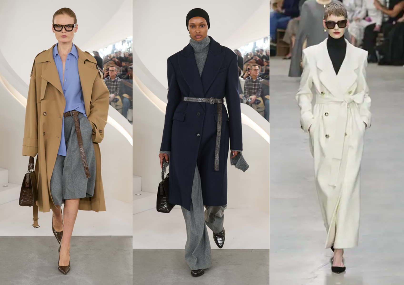 <b>Abrigos de colección ejecutiva</b>La moda ejecutiva toma un giro glamoroso con abrigos que proyectan gran refinamiento. Marcas icónicas como Michael Kors, Proenza Schouler y Carolina Herrera deslumbraron con una ola de prendas corporativas chic que redefinen este año el juego de la moda ejecutiva. 
