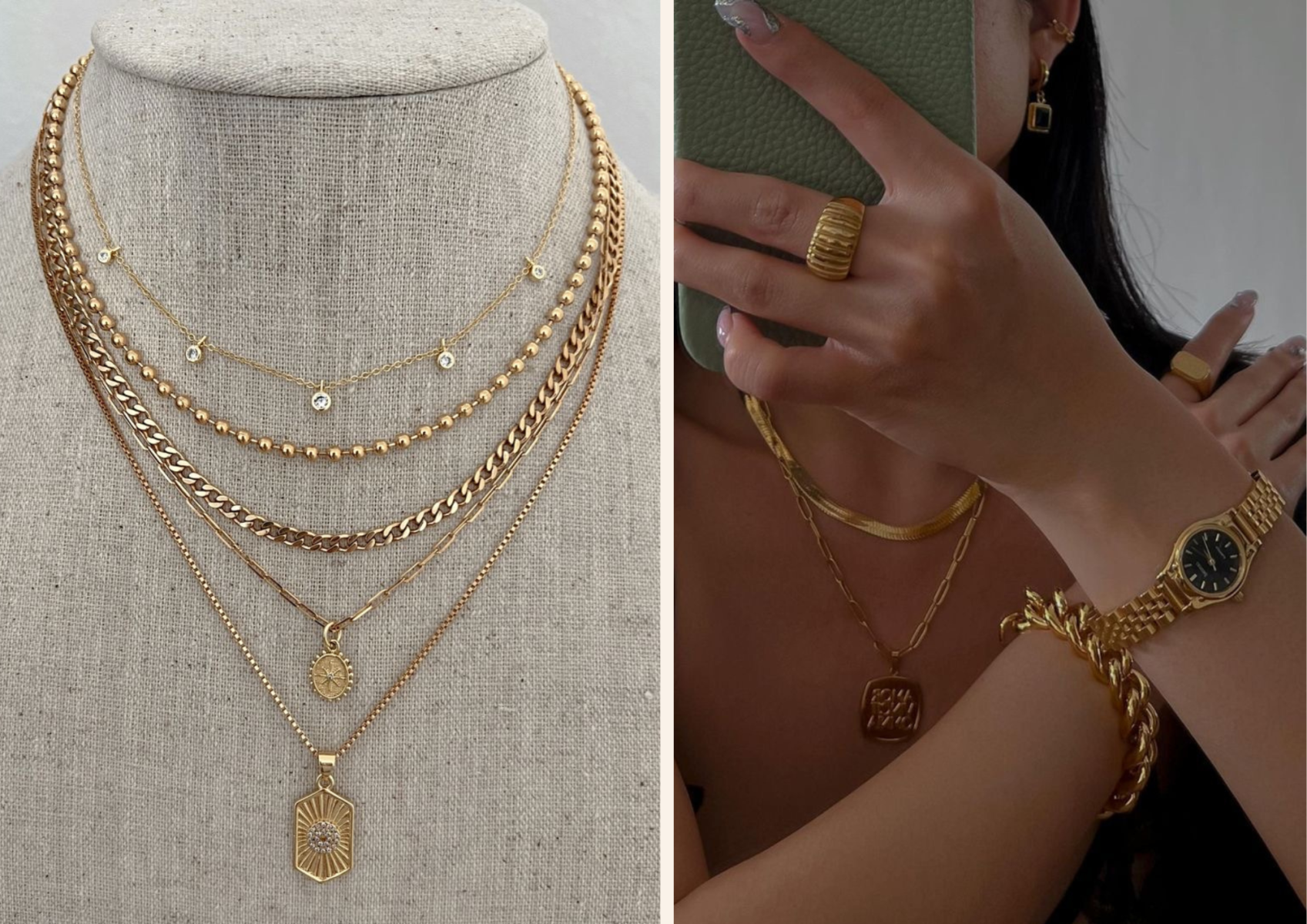 <b>Joyas de oro</b>En grandes cantidades y combinaciones. 