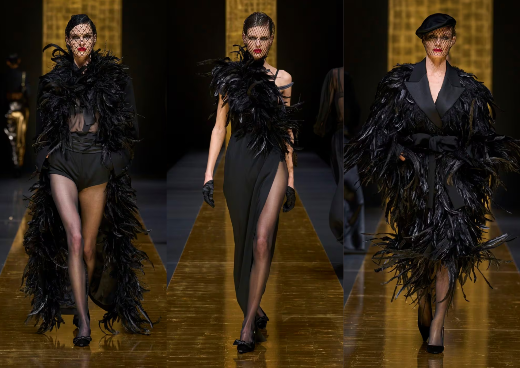 Piezas con plumas, en aplicaciones grandes y deslumbrantes. 