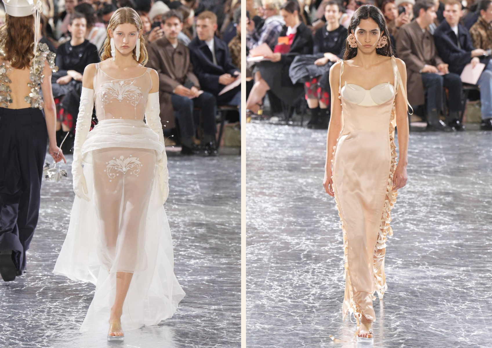 Vestidos con telas finas y delicadas, como la seda. 
