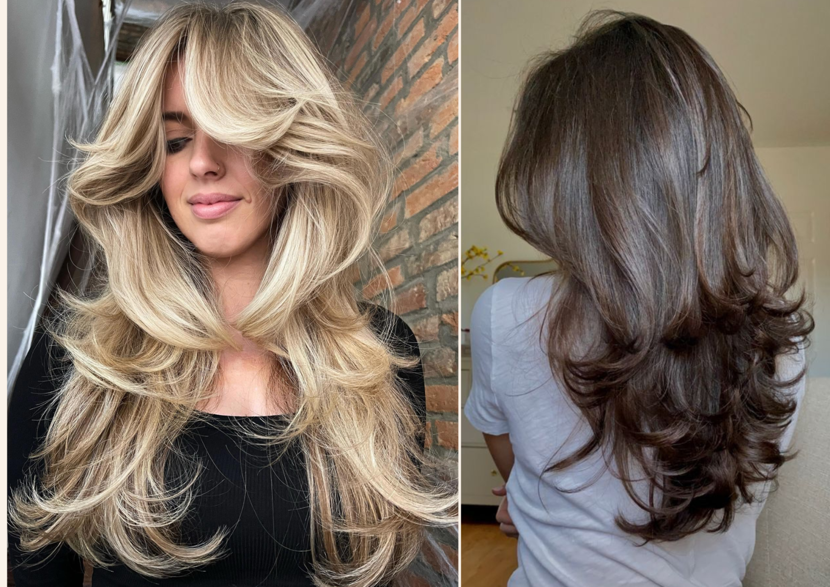 <b>Corte mariposa</b>Es una técnica de corte que se caracteriza por capas suaves y delicadas que crean una apariencia voluminosa y ligera, similar a las alas de una mariposa. Este corte suele incluir capas más cortas en la parte superior y más largas hacia la parte inferior, lo que proporciona movimiento y textura al cabello. La clave de este estilo es lograr un aspecto fluido y aireado, lo que lo convierte en una opción popular para aquellos que buscan añadir dimensión y estilo a su melena.