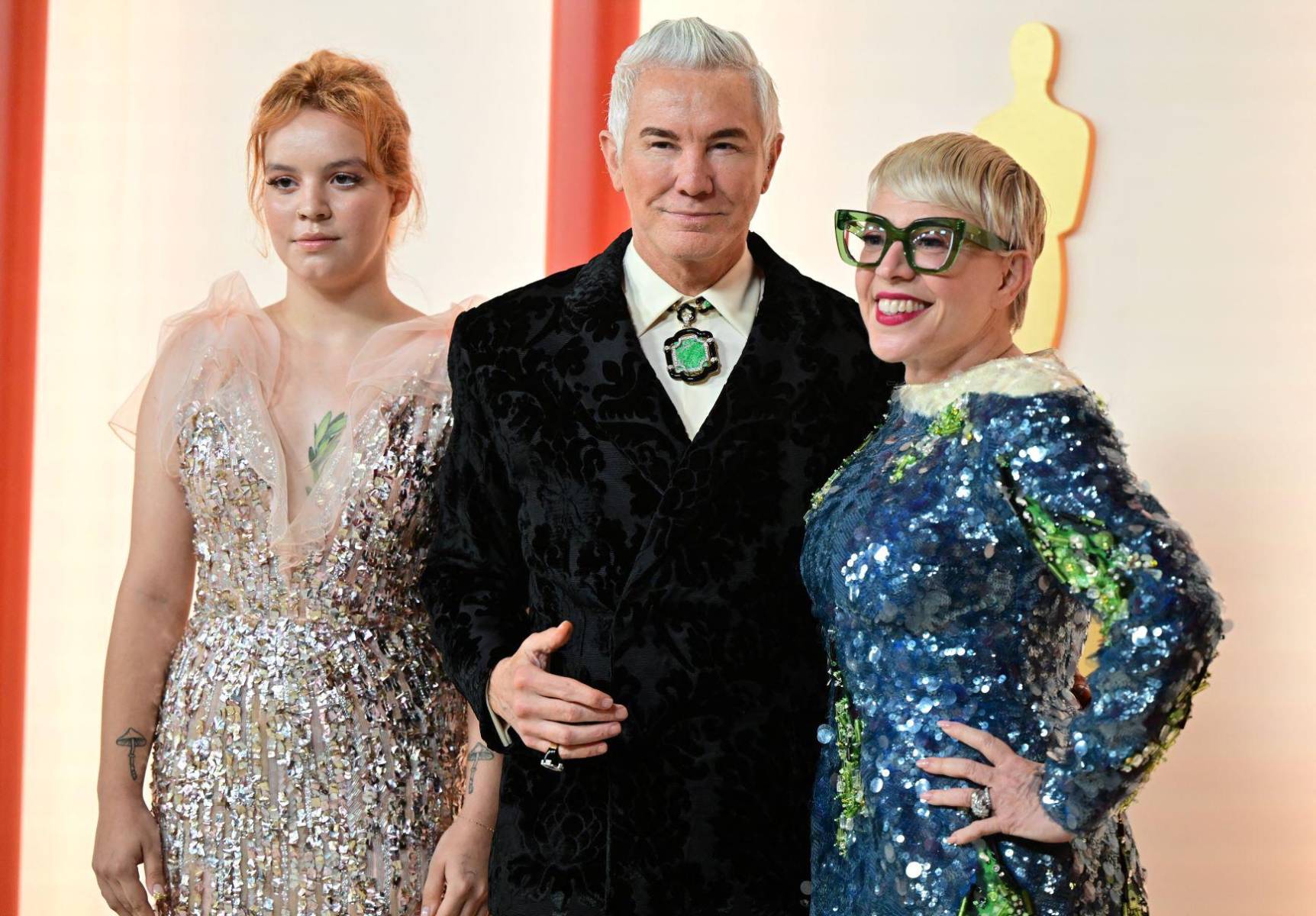 Baz Luhrmann con su esposa Catherine Martin y su hija Lilly 