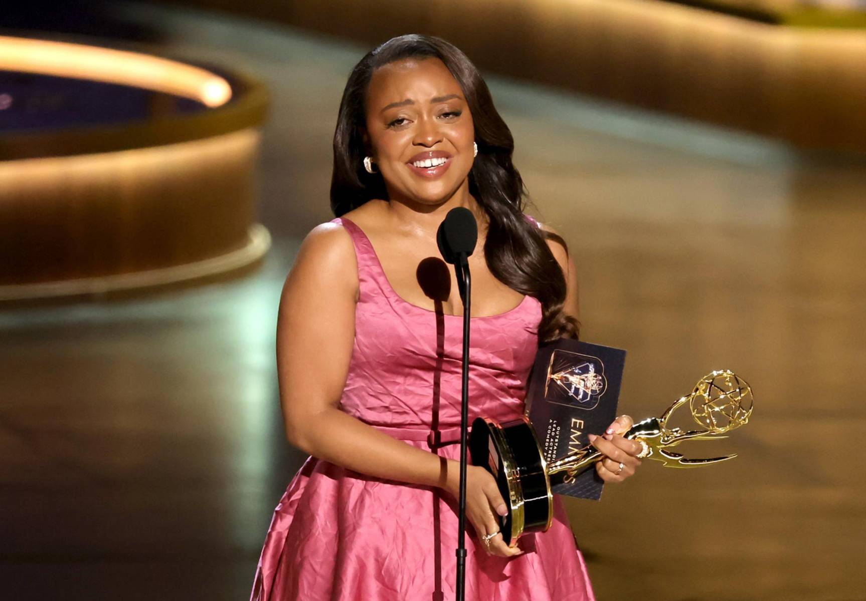 Quinta Brunson, Mejor Actriz Principal en una Serie de Comedia por Abbott Elementary.