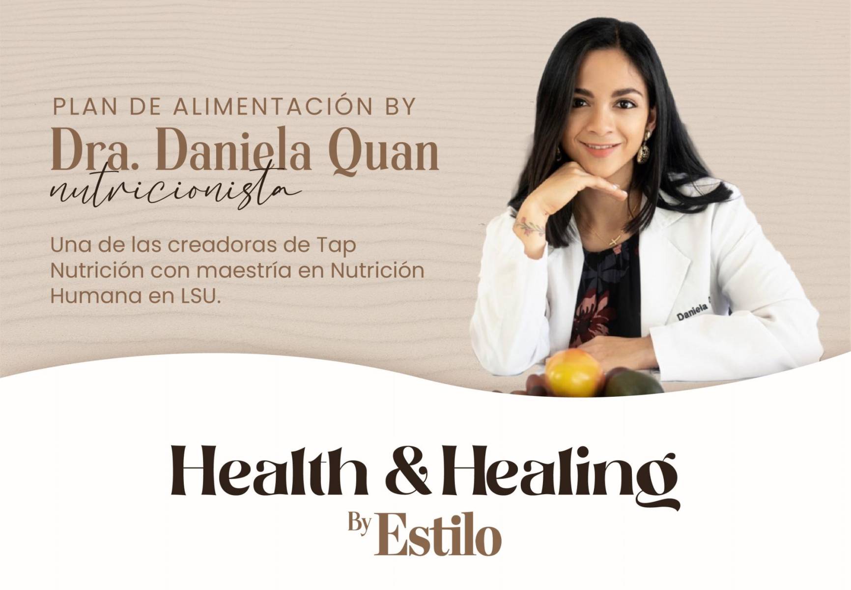 Plan nutricional ideal para la semana por la doctora Daniela Quan