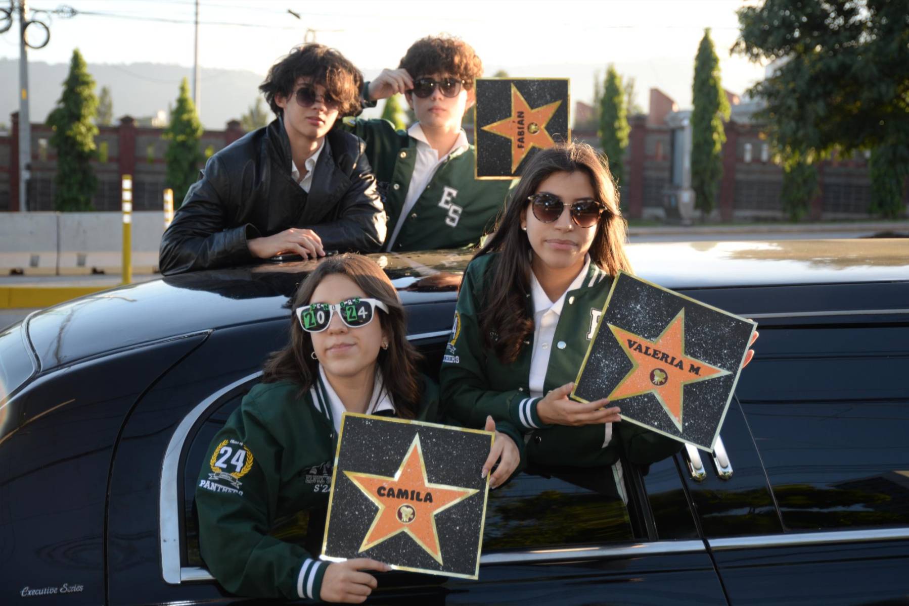 Estefano Cósenza, Fabián Andino, Camila Villarreal y Valeria Martínez.