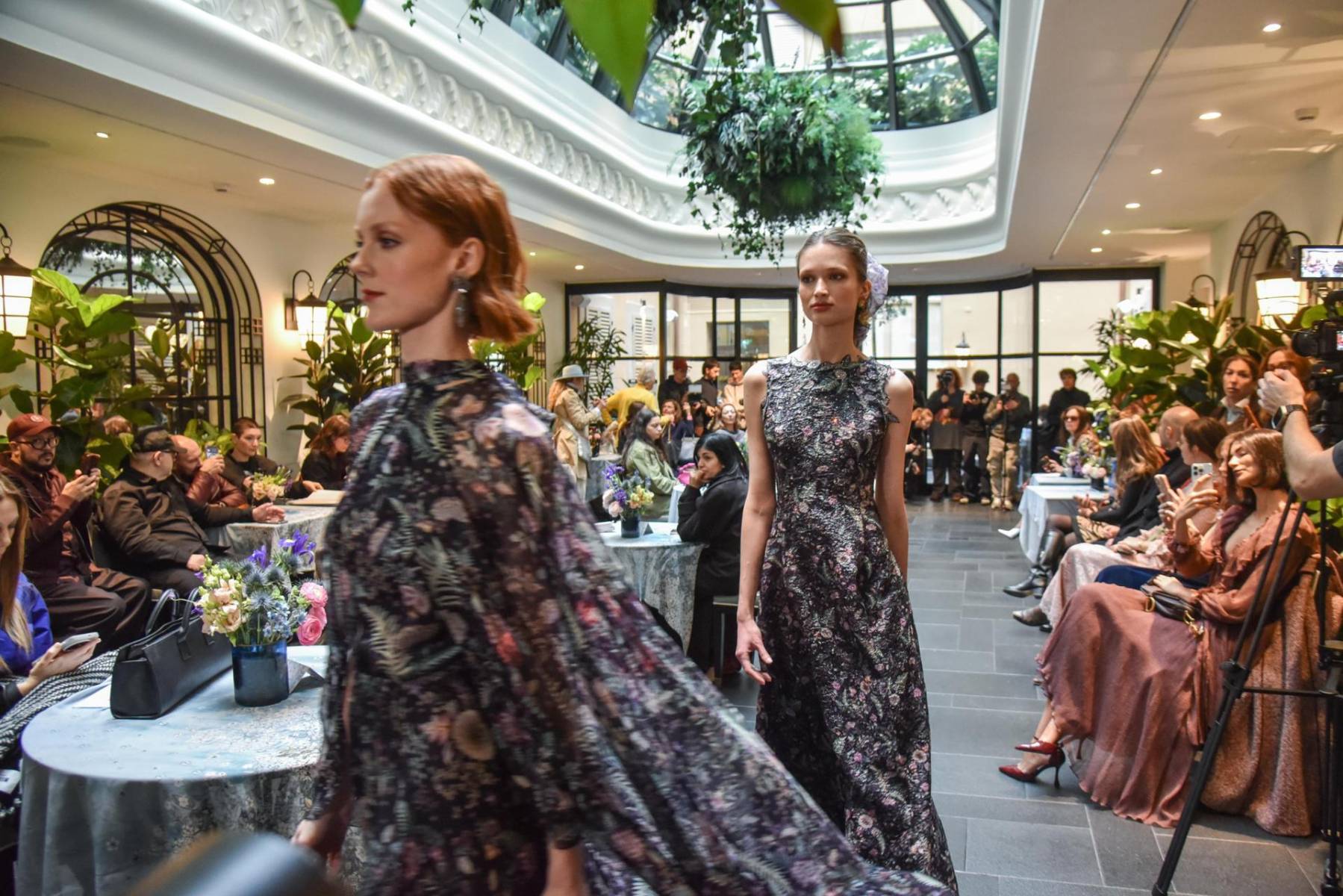 Milan (Italy), 25/02/2026.- A model presents a creation by Luisa Beccaria at the Carlton Hotel during Milan Fashion Week Fall/Winter 2026/2027 in Milan, Italy, 25 February 2026. (Moda, Italia) EFE/EPA/MATTEO CORNER