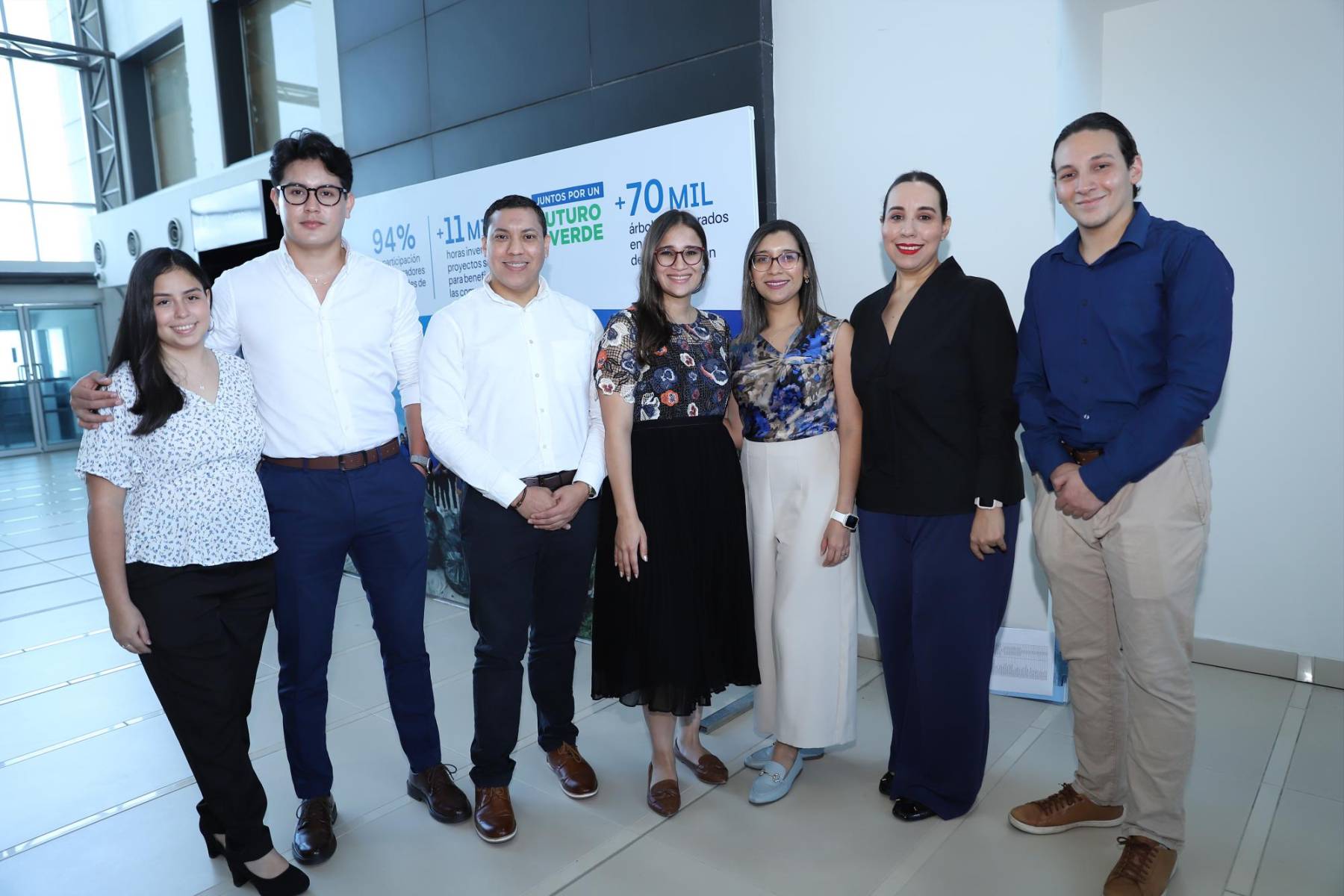 María Jimenez, Dimas Espinal, Kelben Andino, Alejandra Amador, Andrea Medina, Celeste Sanchez y Luis Ferrera