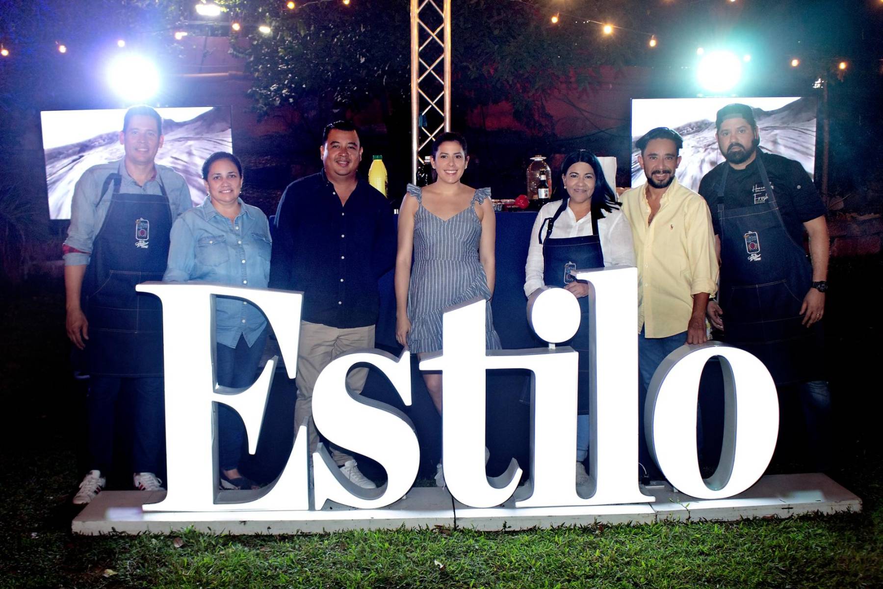 Frank Pereira, Michelle Marsan, Aracely Díaz, los chef Frank Arevalo de El Salvador y Horacio Ruíz.