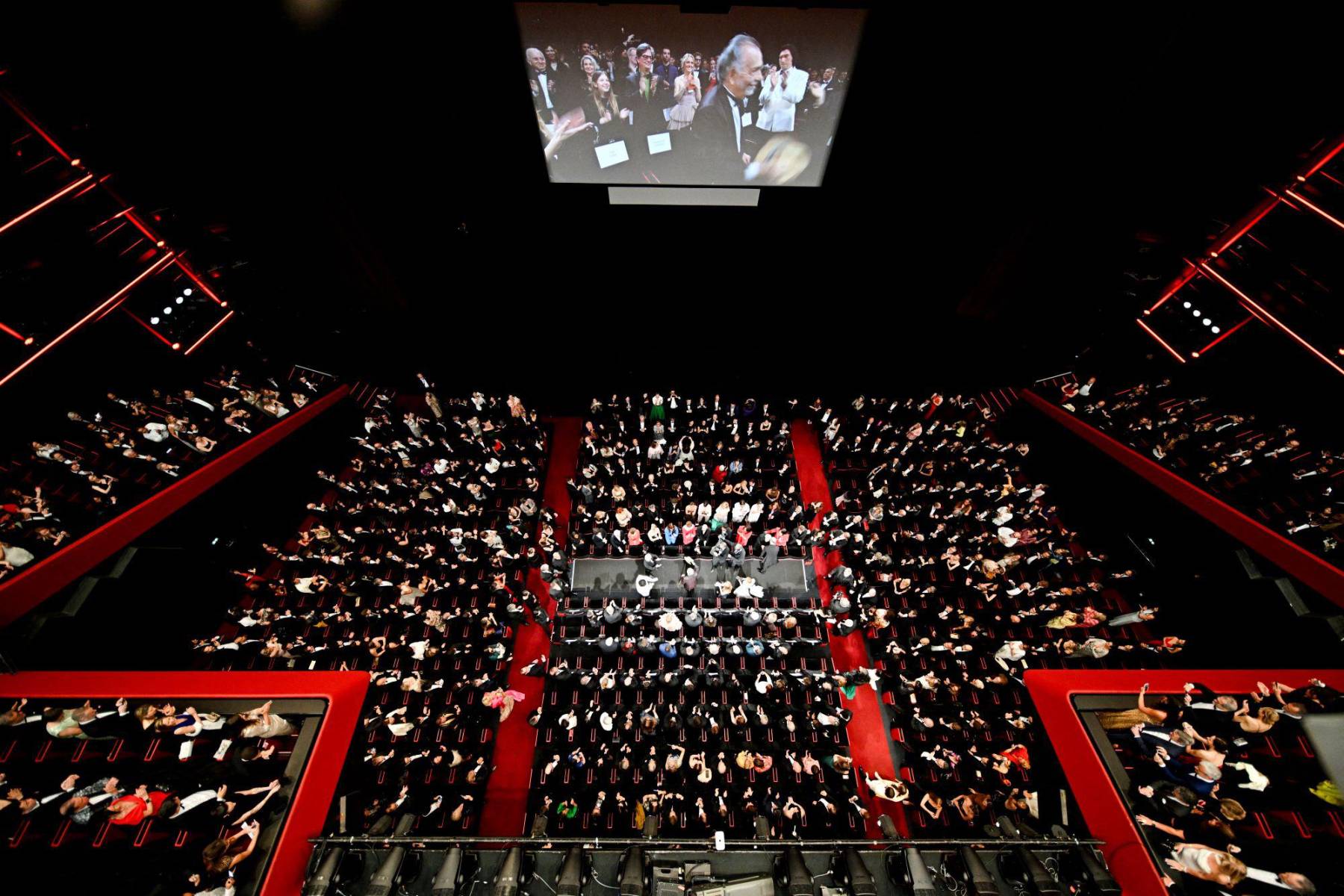 La sala donde se proyectó el film del director de 85 años, que esboza la historia como una parábola: Nueva York como la Roma republicana, Estados Unidos como un Imperio en decadencia.