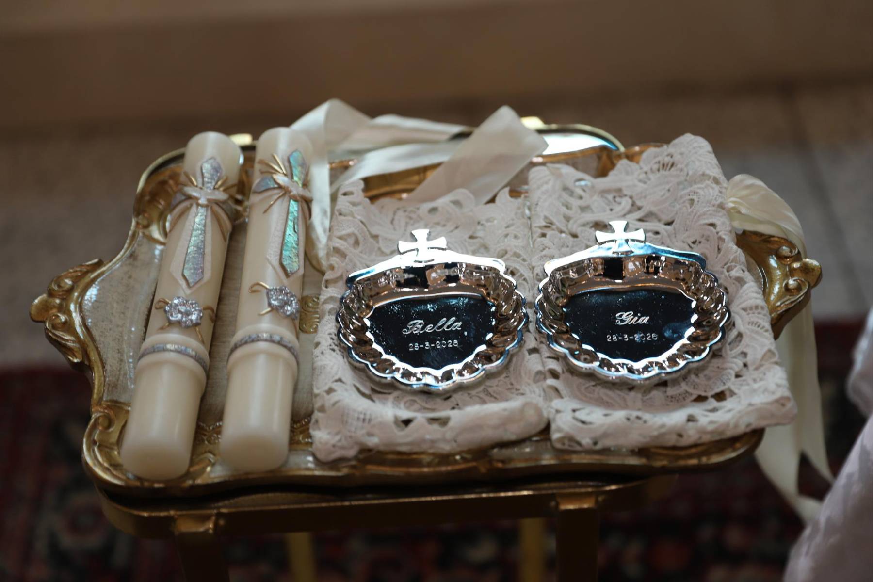 Bello e inolvidable el bautizo de Gia y Bella Herzog Cuculiza