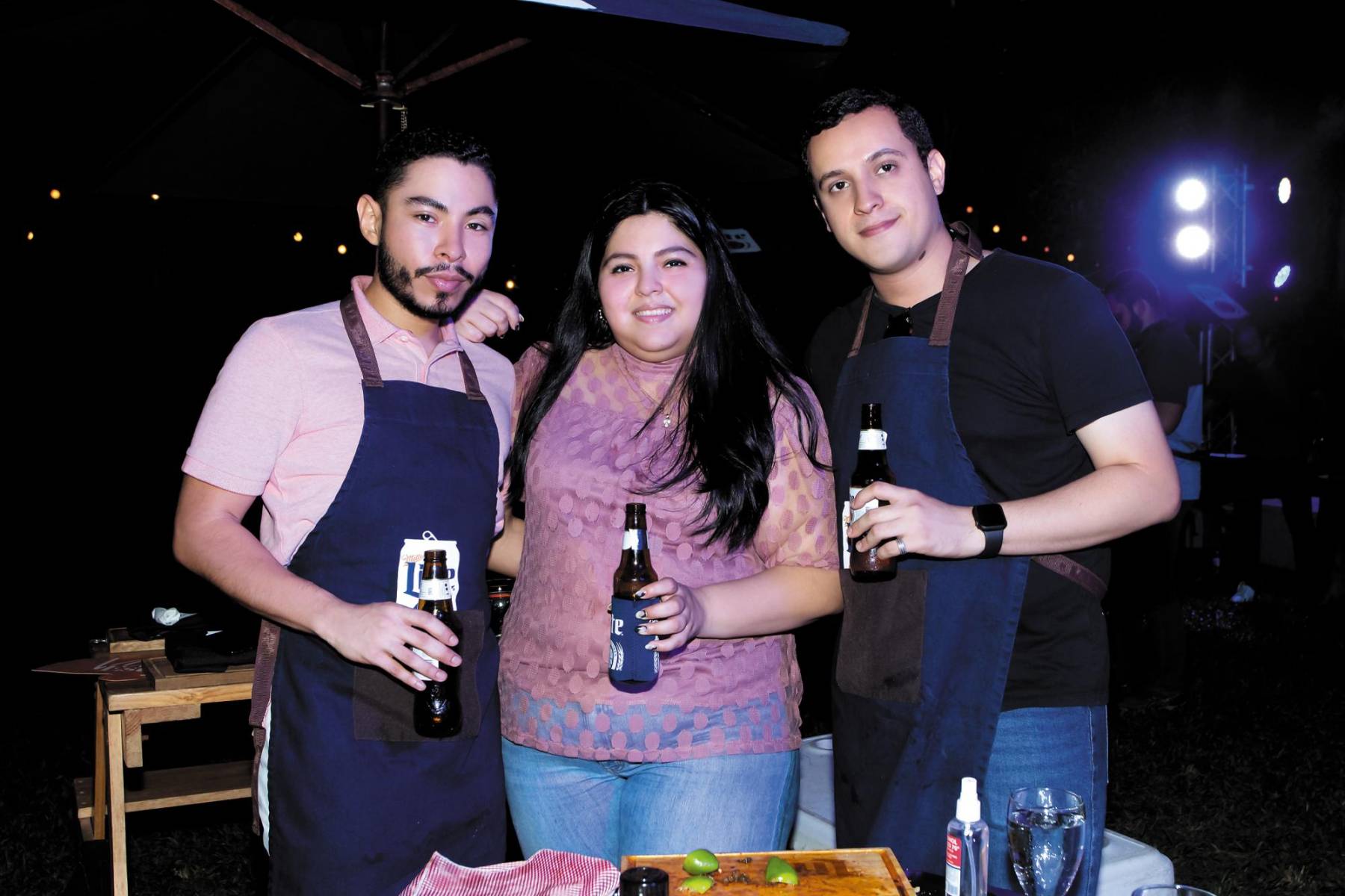 Carlos López, Tania Orellana y Daniel Flores.