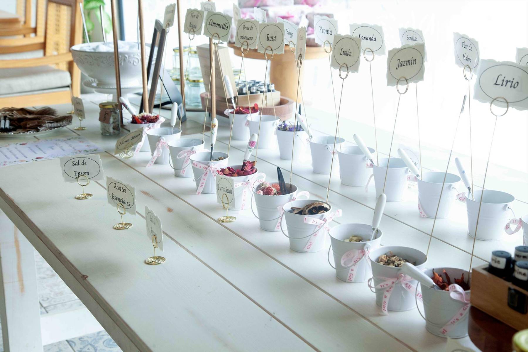 Estación de frutos y semillas.