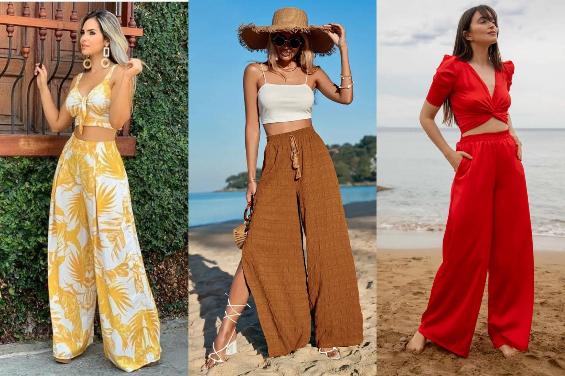 <b>Pantalón palazzo:</b> Para esas salidas a la playa con brisa cálida y cenas bajo las estrellas.