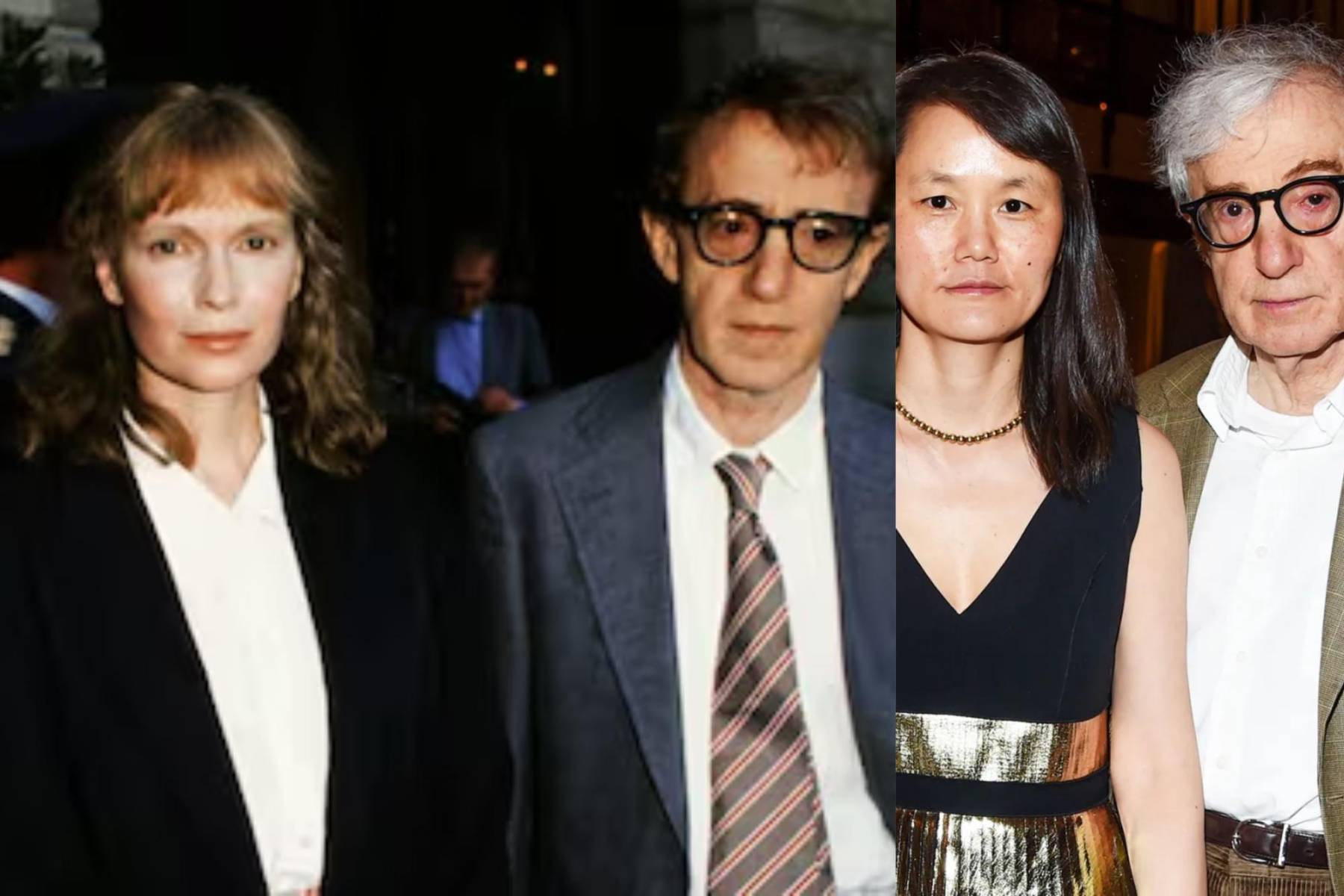 <b>5. Woody Allen y Mia Farrow</b>La relación entre el director Woody Allen y la actriz Mia Farrow terminó abruptamente en 1992 cuando Farrow descubrió que Allen mantenía una relación con su hija adoptiva, Soon-Yi Previn. Este escándalo se intensificó con acusaciones adicionales de abuso, aunque Allen y Previn continúan juntos hasta la fecha. 