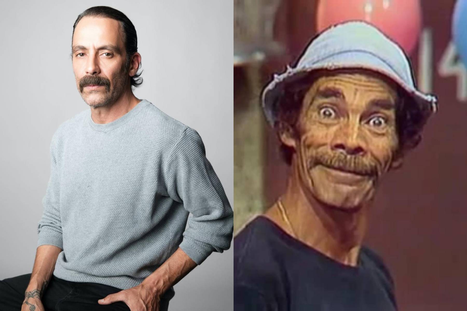 <b>Miguel Islas es Ramón Valdés (Don Ramón)</b>Con una caracterización poderosa y sin clichés, Miguel se mete en la piel de Don Ramón con una vibra nostálgica y ruda. Su interpretación nos deja ver al hombre bohemio y al ícono que nunca dejó de ser querido.