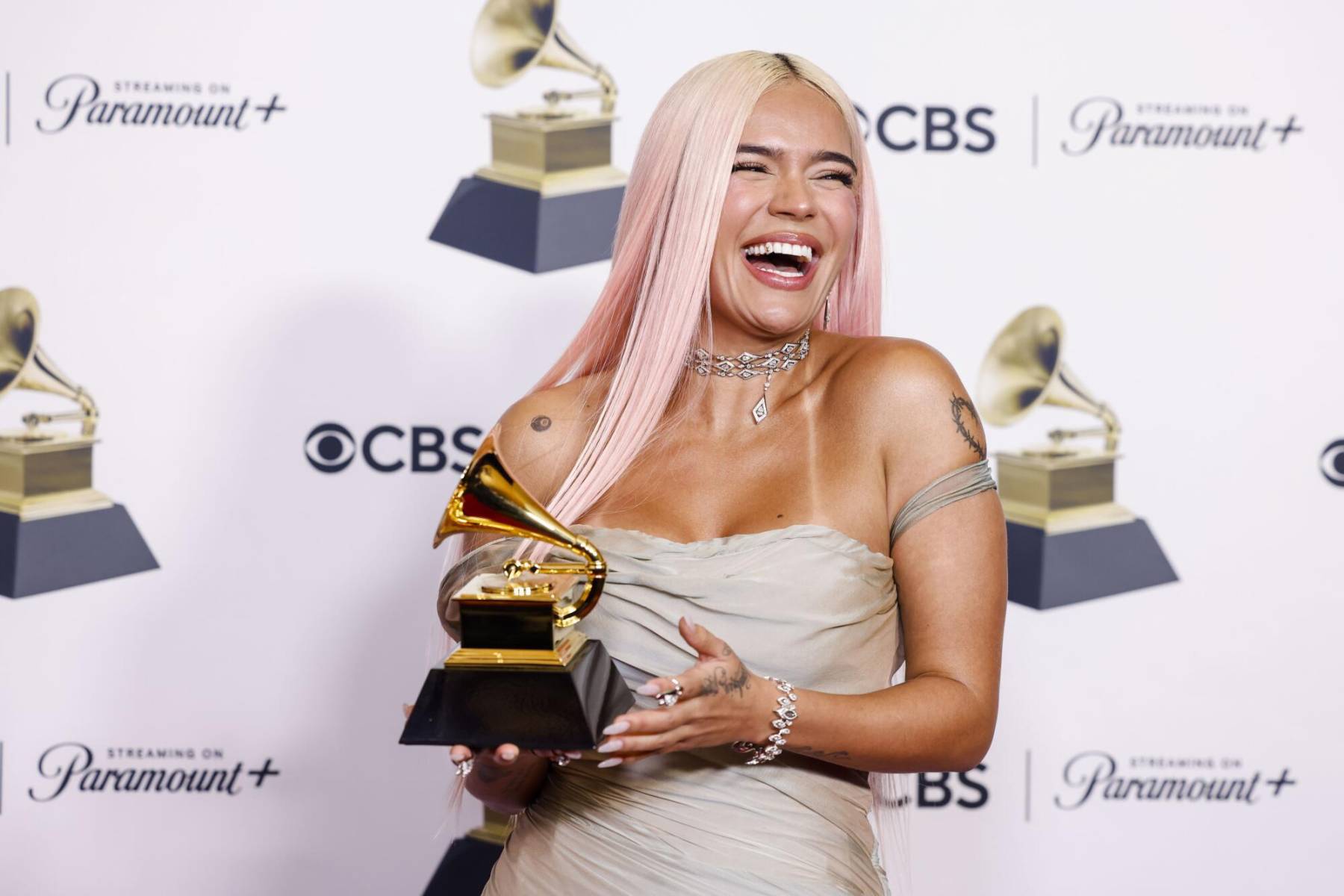 Karol G ganó su primer Grammy con “Mañana será bonito” en la categoría Álbum de Música Urbana.