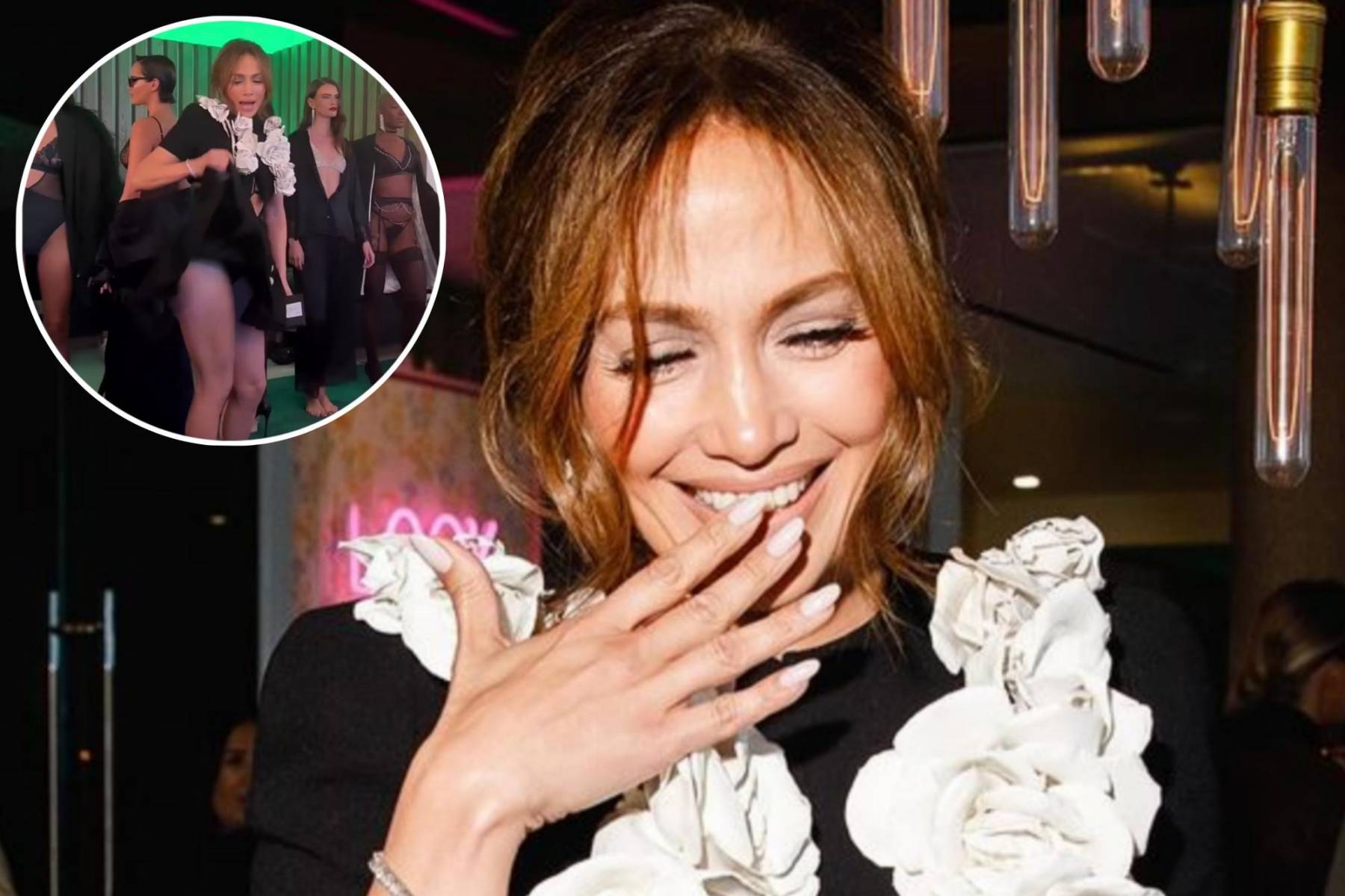 JLo sube su falda de forma provocativa en un evento, mostrando más de lo esperado.