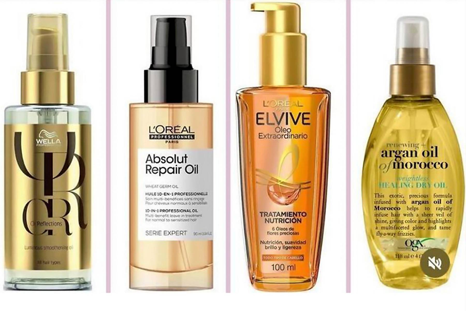 Algunos reparadores y protectores del cabello que aportan :protección, hidratación, brillo y suavidad 