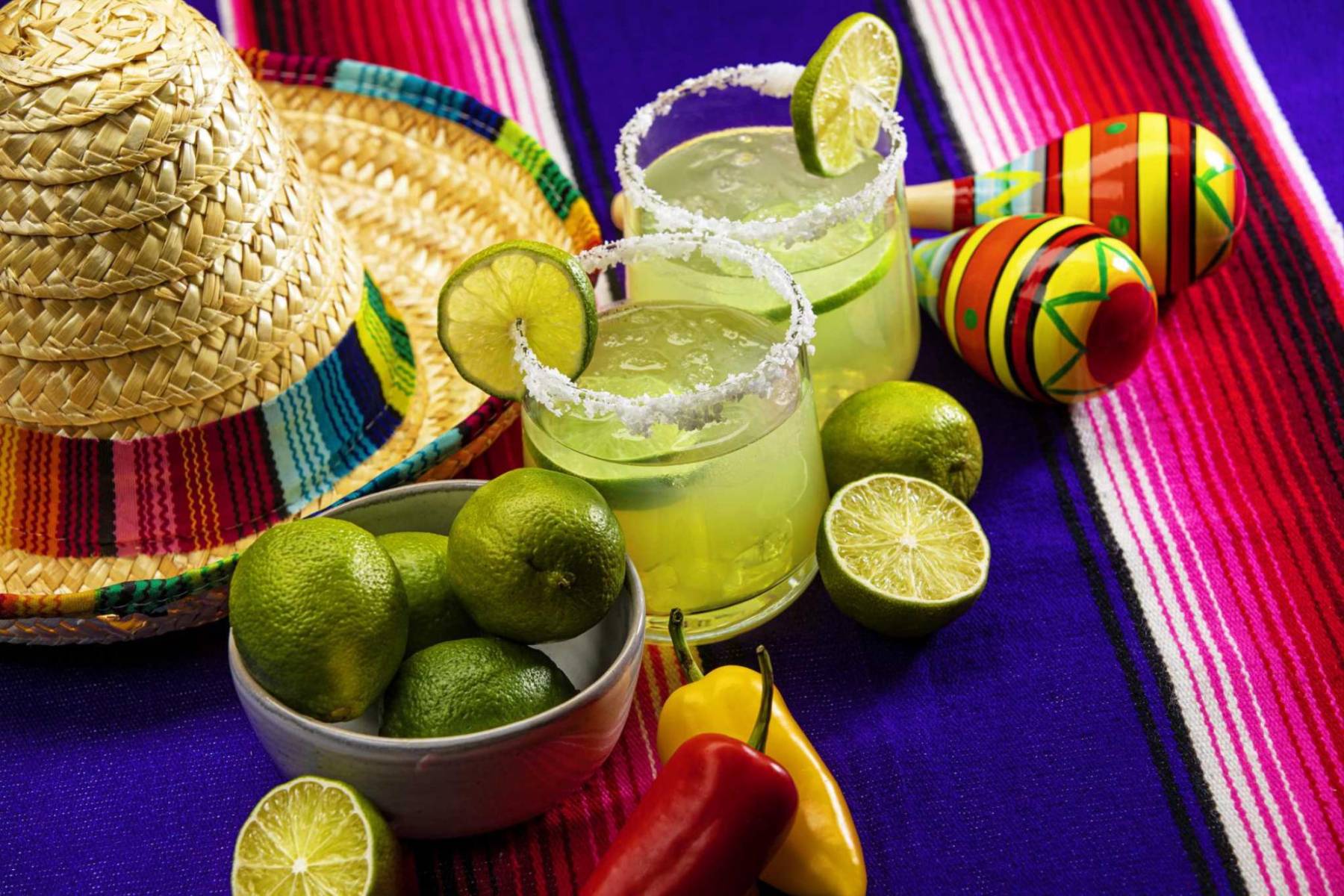 Cinco margaritas para celebrar el 5 de mayo