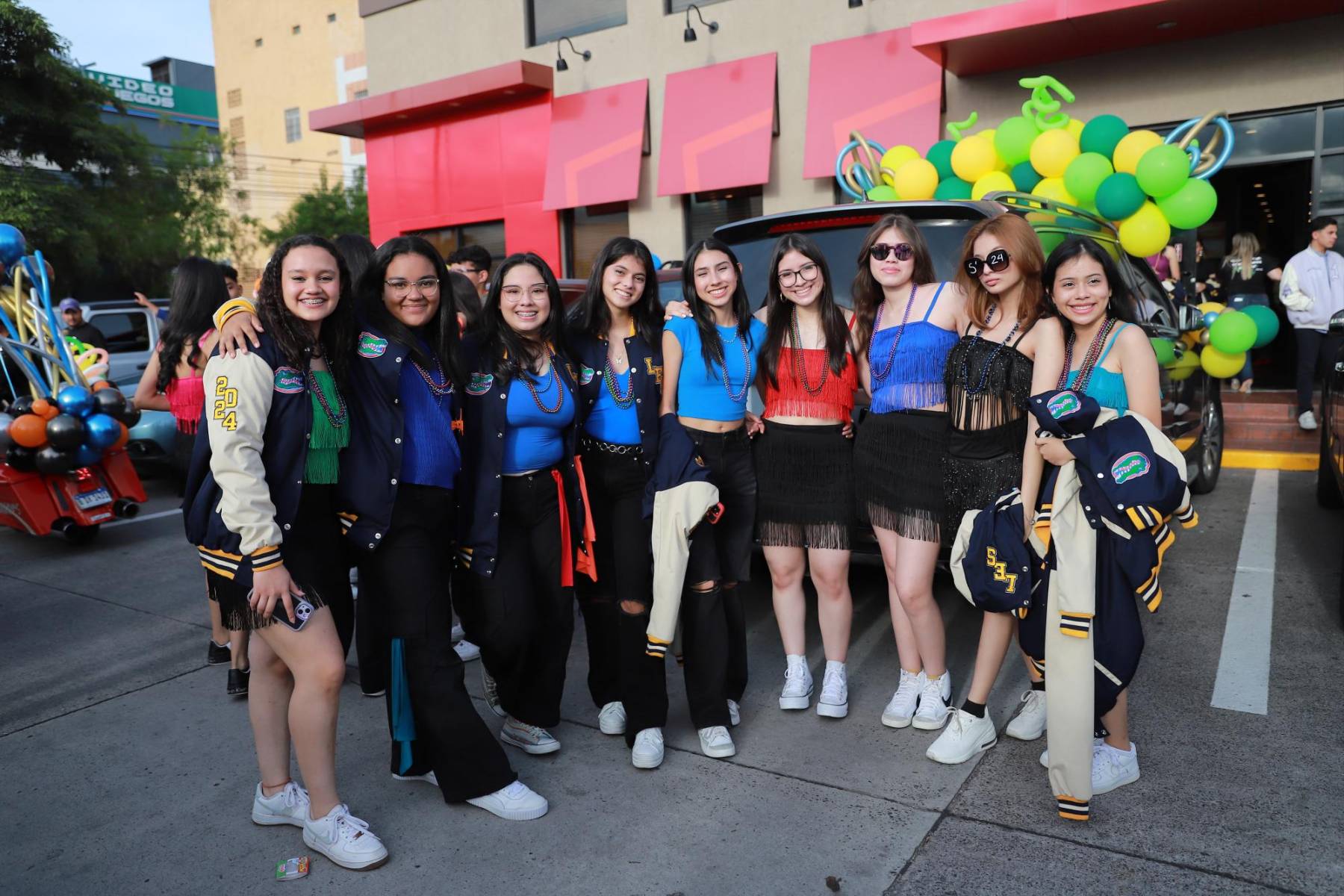 Valeria García, Andrea Zúniga, Leslie Rosa, Dayana Espinal, Maya Pacheco, María Gómez, Alejandra Zelaya, Katherine Rosales y Laurieann Salgado.