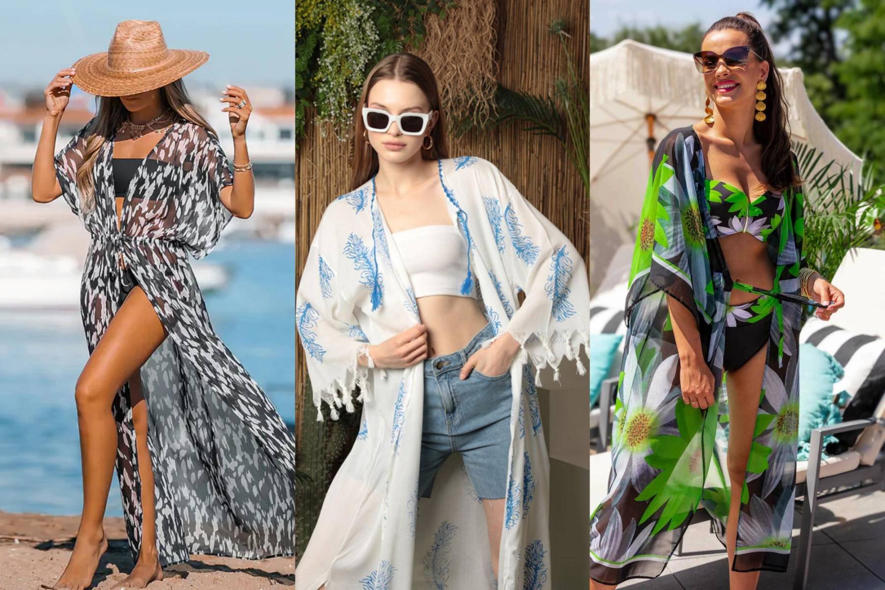 <b>Kimono o pareo:</b> Perfecto para pasar de la playa a un almuerzo sin complicaciones.