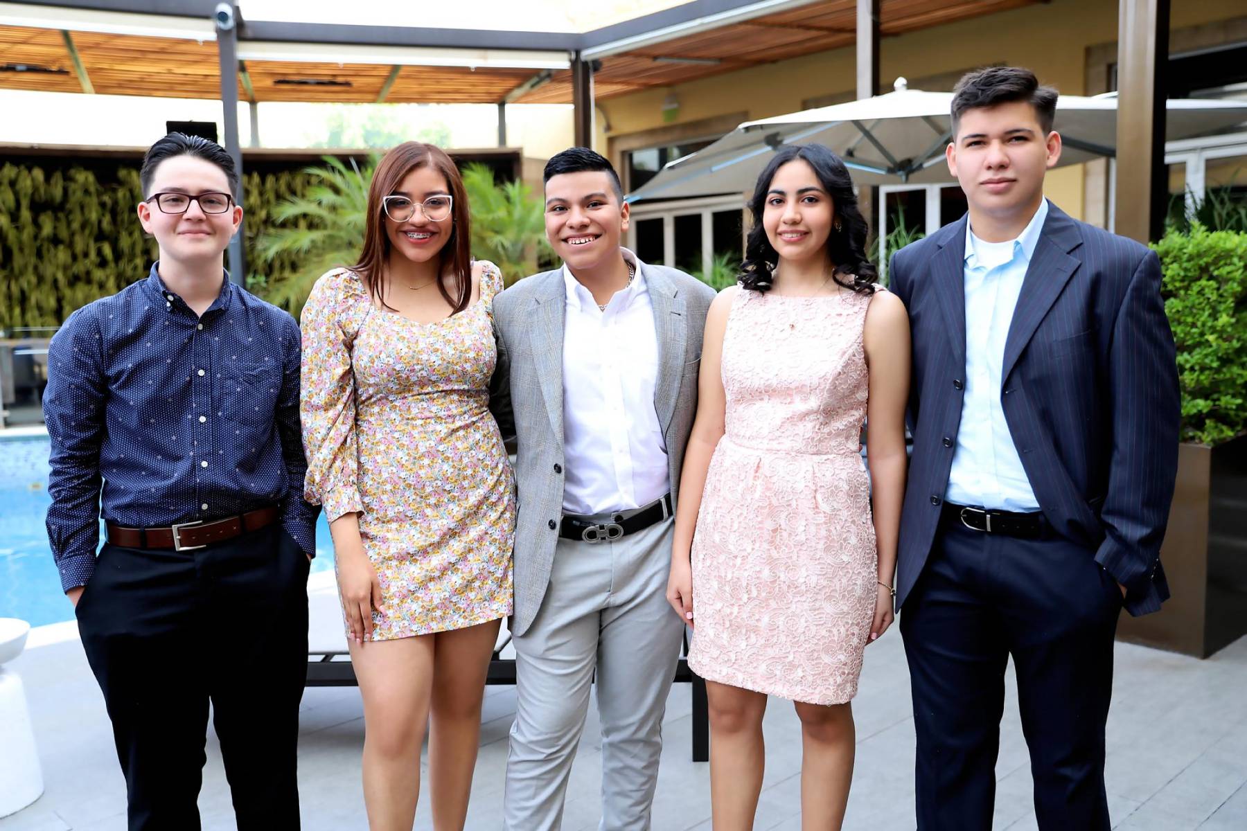 Mario Mejía, Giovanna Salgado, Josué González, Amelia Aguilar y Angelo Hernández.