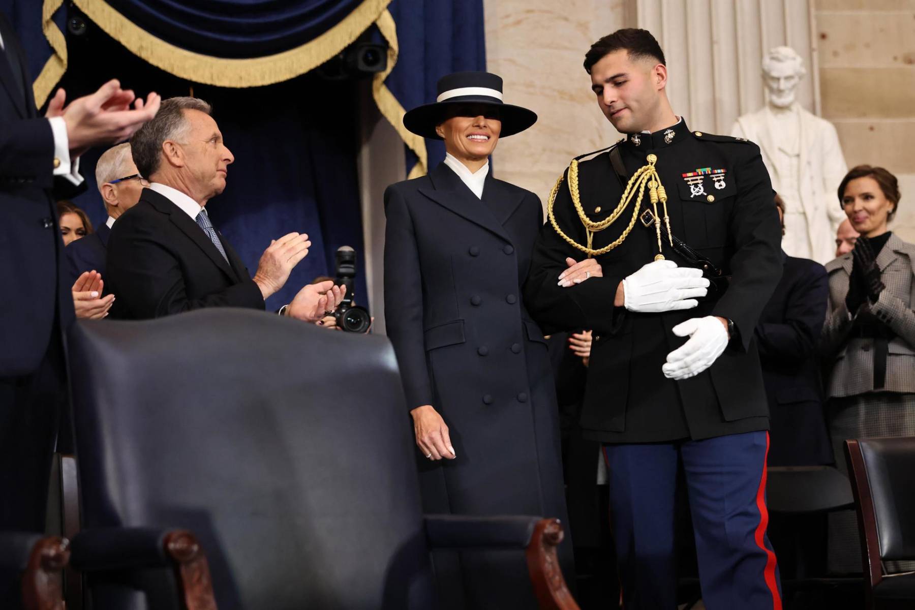  Melania Trump a su llegada al capitolio