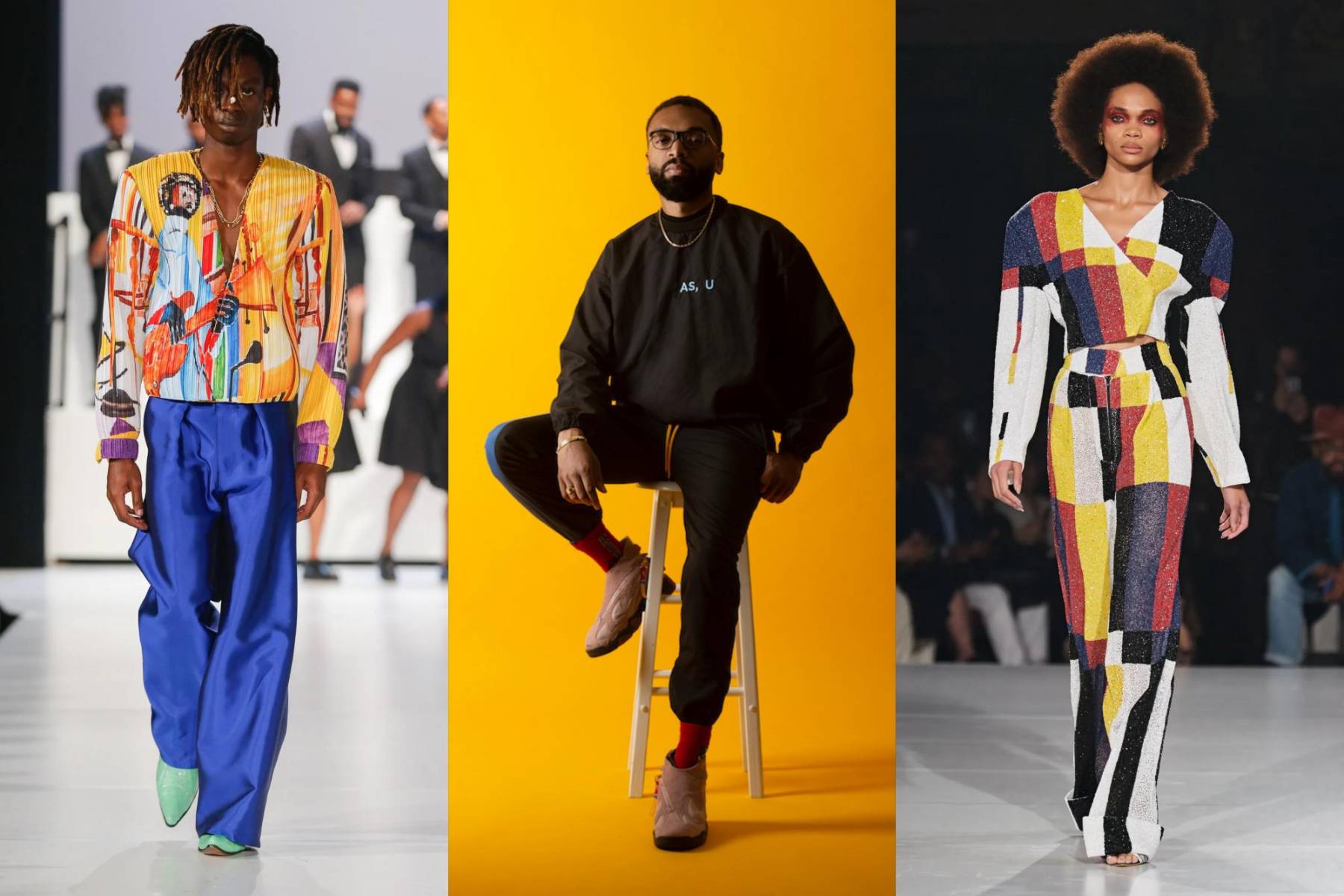 <b>Kerby Jean-Raymond (Pyer Moss)</b>: Sus creaciones celebran la historia y cultura negra, utilizando la moda como medio para contar historias significativas.