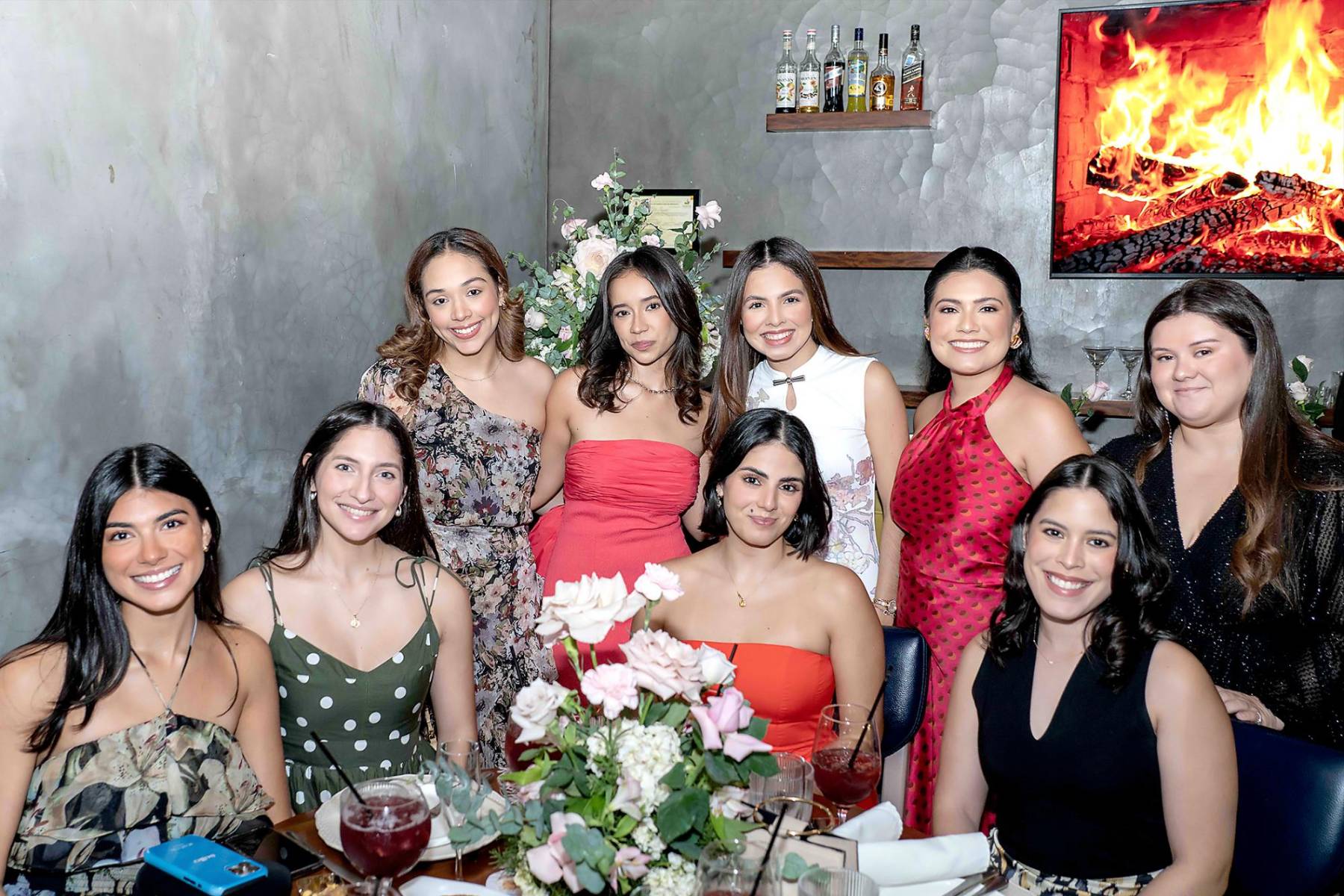 Marcela Soto, Isabella Bogran, Alexandra Morales, Natalia Naveda, Susan Sánchez, Ana Palada, Ilsa Alvarenga, Isabella Rivera y Alexandra Reyes. 