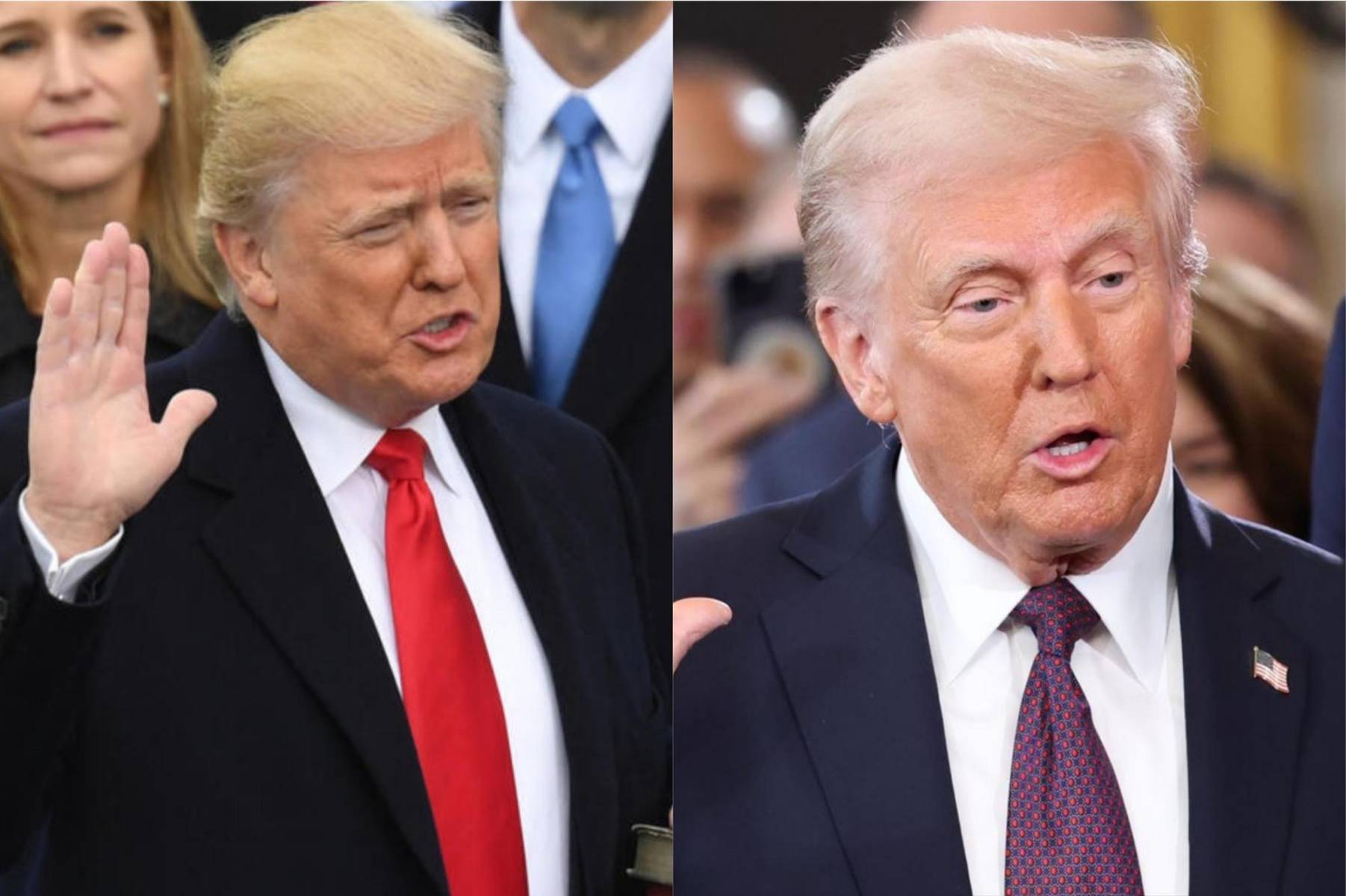 2017 vs 2025: La evolución de la familia Trump en la investidura presidencial